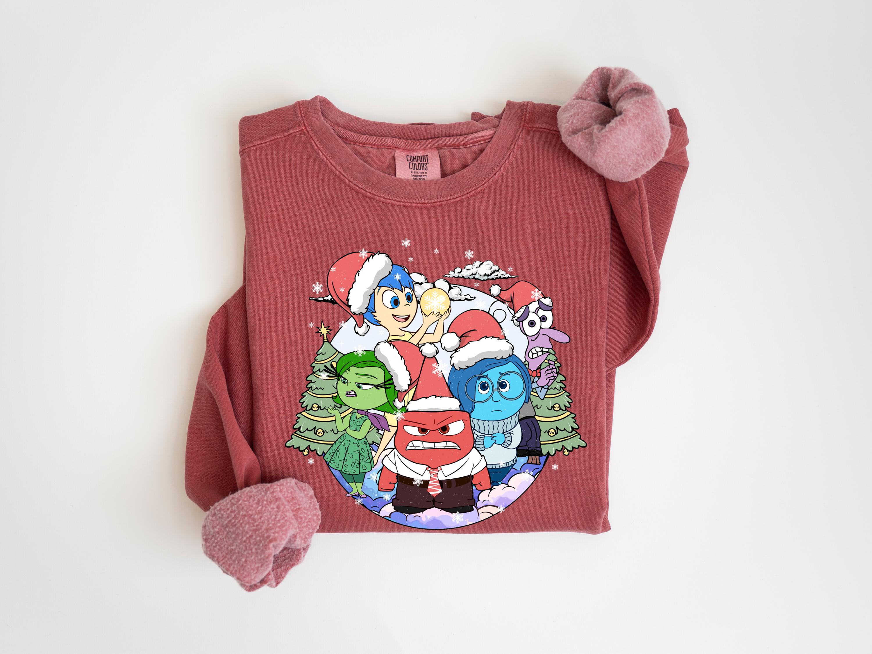Inside Out Christmas Sweatshirt, Disney Inside Out Christmas Crewneck, Merry Christmas Sweater, Disney Christmas Inside Out Sweatshirt GİFT