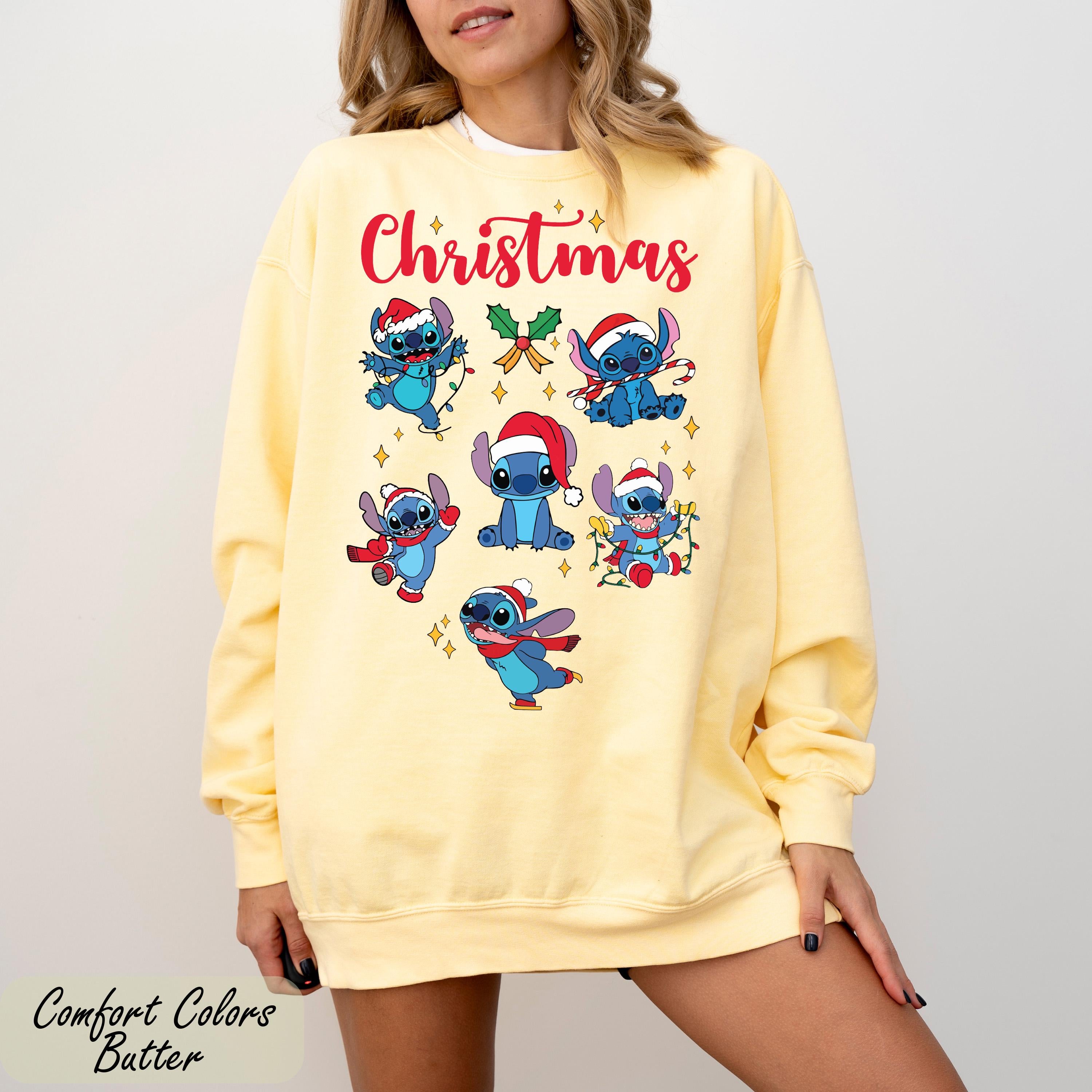 Christmas Stitch Sweatshirt, Disney Christmas Sweatshirt, Christmas Sweatshirt for Women, Disneyland Christmas Crewneck, Epcot Sweatshirt