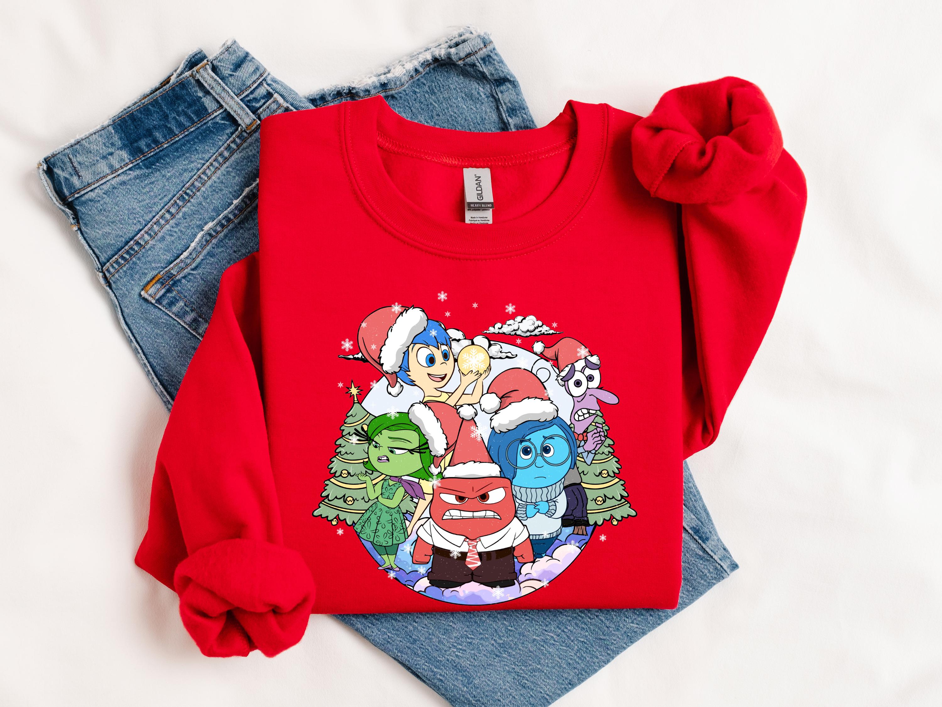 Inside Out Christmas Sweatshirt, Disney Inside Out Christmas Crewneck, Merry Christmas Sweater, Disney Christmas Inside Out Sweatshirt GİFT