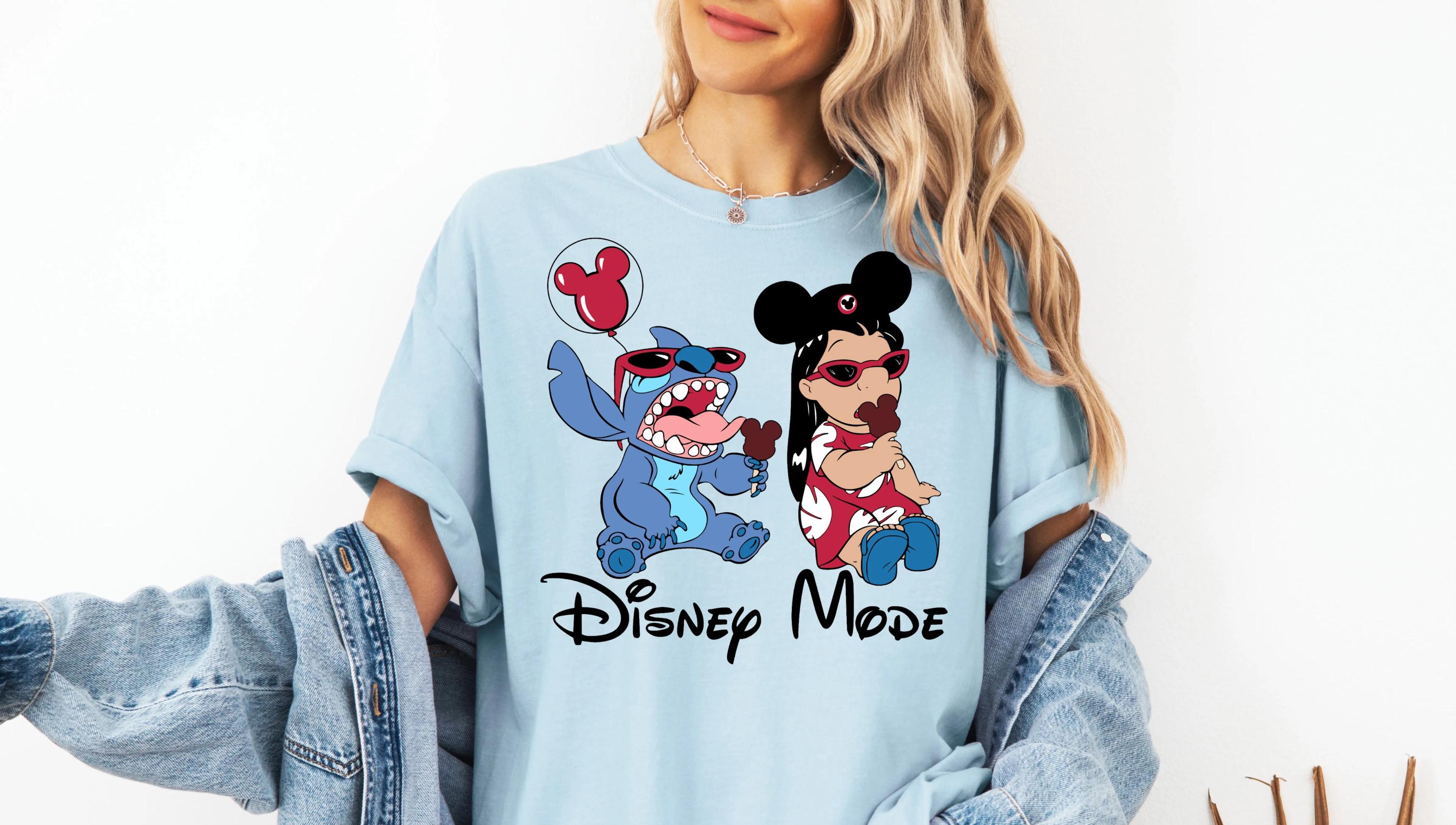 Disney Stitch Disney Mode Shirt, Disney Stitch Shirt, Lilo and Stitch Shirt, Lilo and Stitch Epcot Shirt, Girly Women Disney Trip Shirts