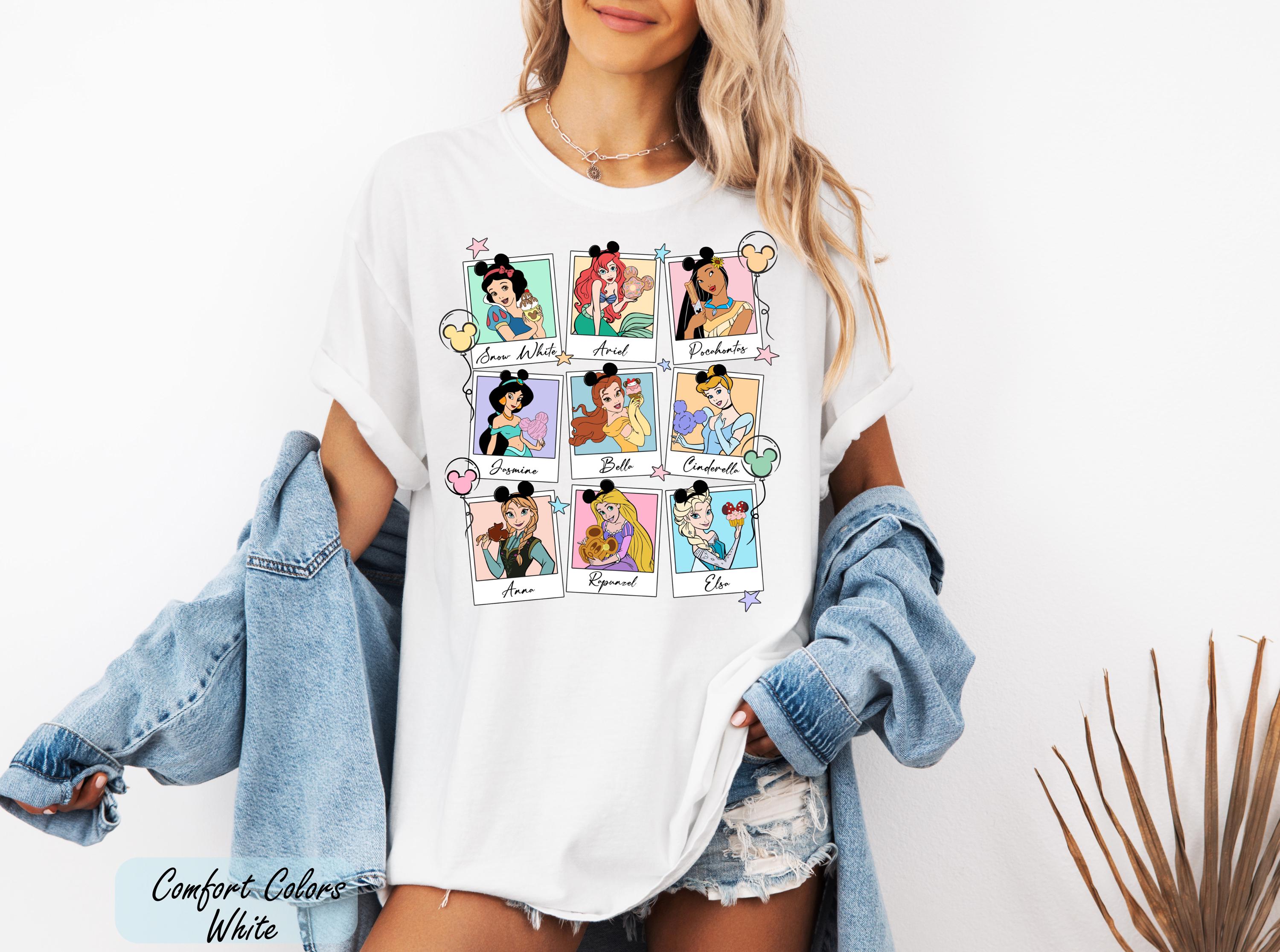 Disney Princess T-Shirt, Princess Birthday Gift, Princess Girl Shirt, Disney Girls Trip T-Shirts, Disney Princess Tee, Bella, Ariel Shirt