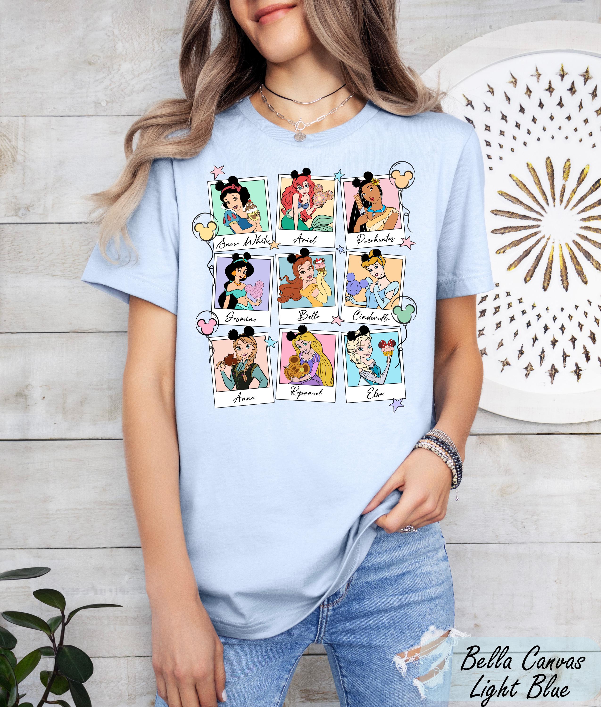 Disney Princess T-Shirt, Princess Birthday Gift, Princess Girl Shirt, Disney Girls Trip T-Shirts, Disney Princess Tee, Bella, Ariel Shirt