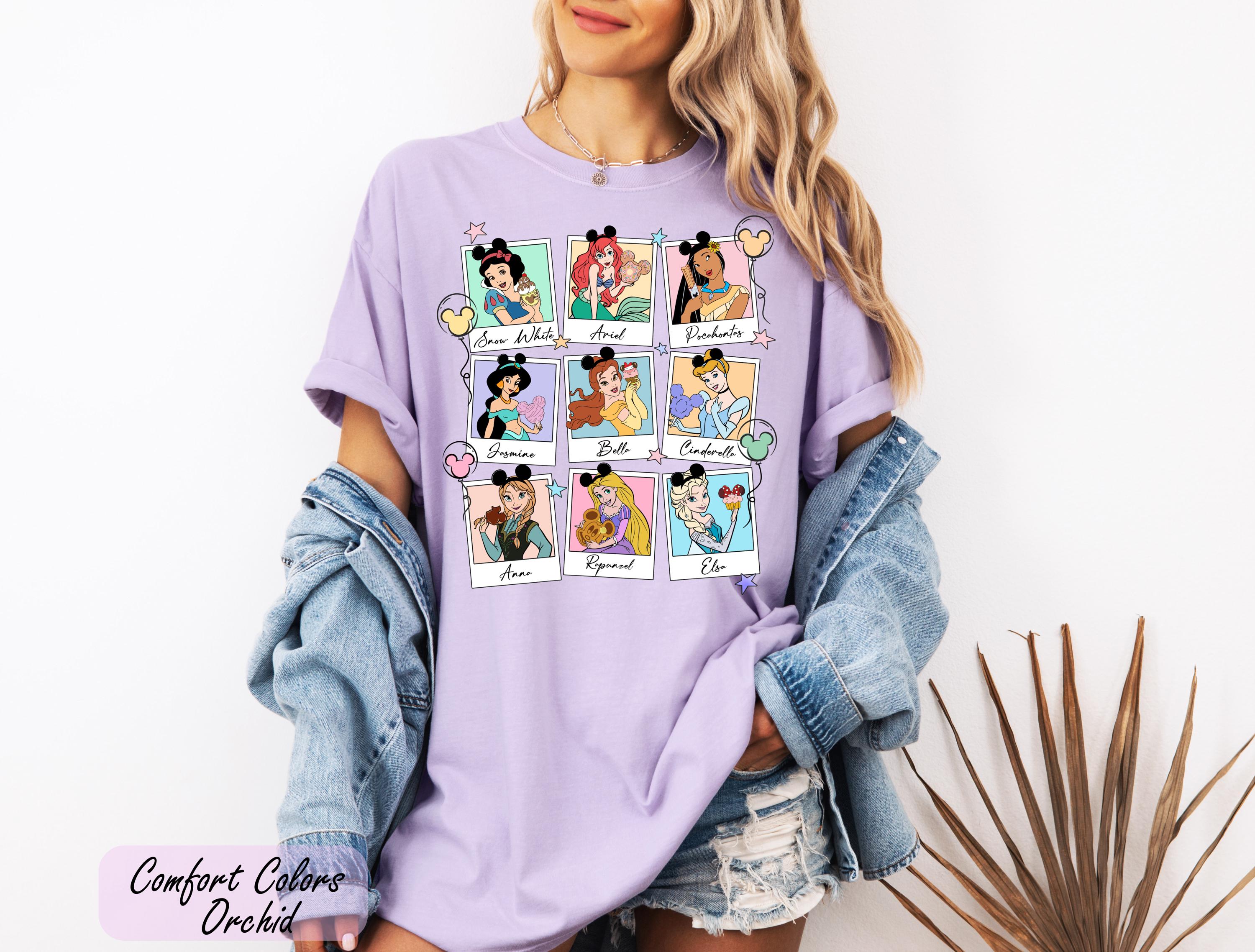 Disney Princess T-Shirt, Princess Birthday Gift, Princess Girl Shirt, Disney Girls Trip T-Shirts, Disney Princess Tee, Bella, Ariel Shirt