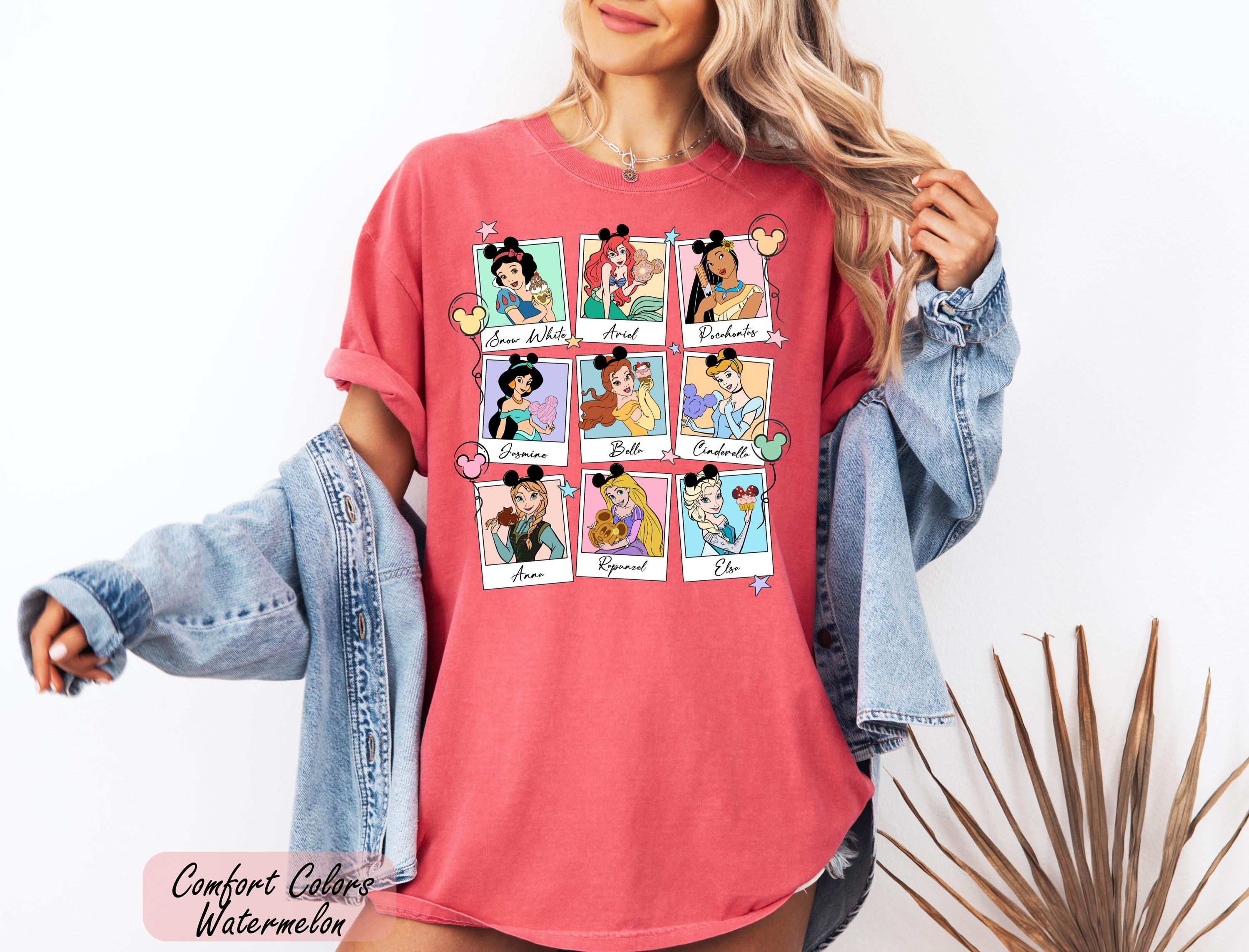 Disney Princess T-Shirt, Princess Birthday Gift, Princess Girl Shirt, Disney Girls Trip T-Shirts, Disney Princess Tee, Bella, Ariel Shirt