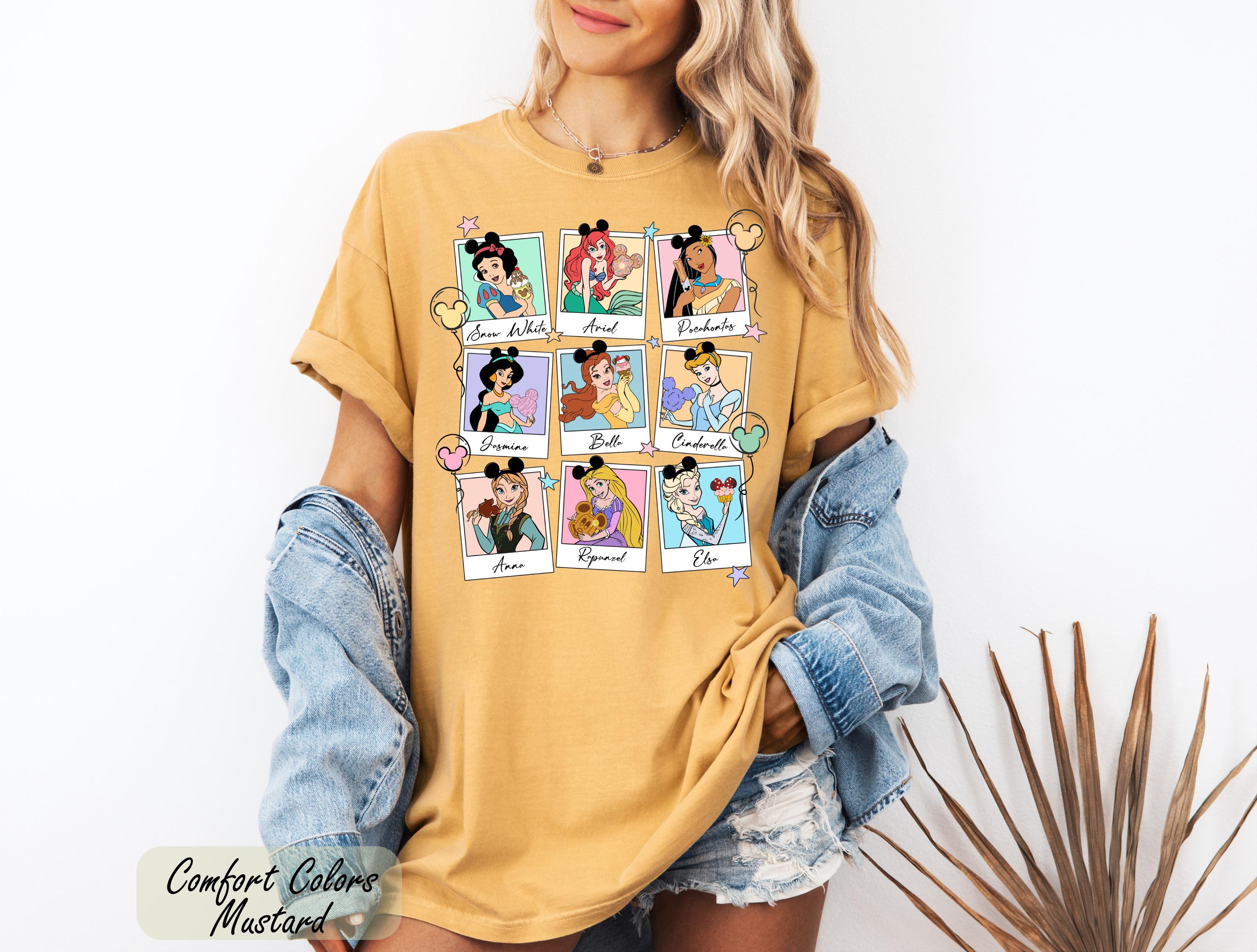 Disney Princess T-Shirt, Princess Birthday Gift, Princess Girl Shirt, Disney Girls Trip T-Shirts, Disney Princess Tee, Bella, Ariel Shirt