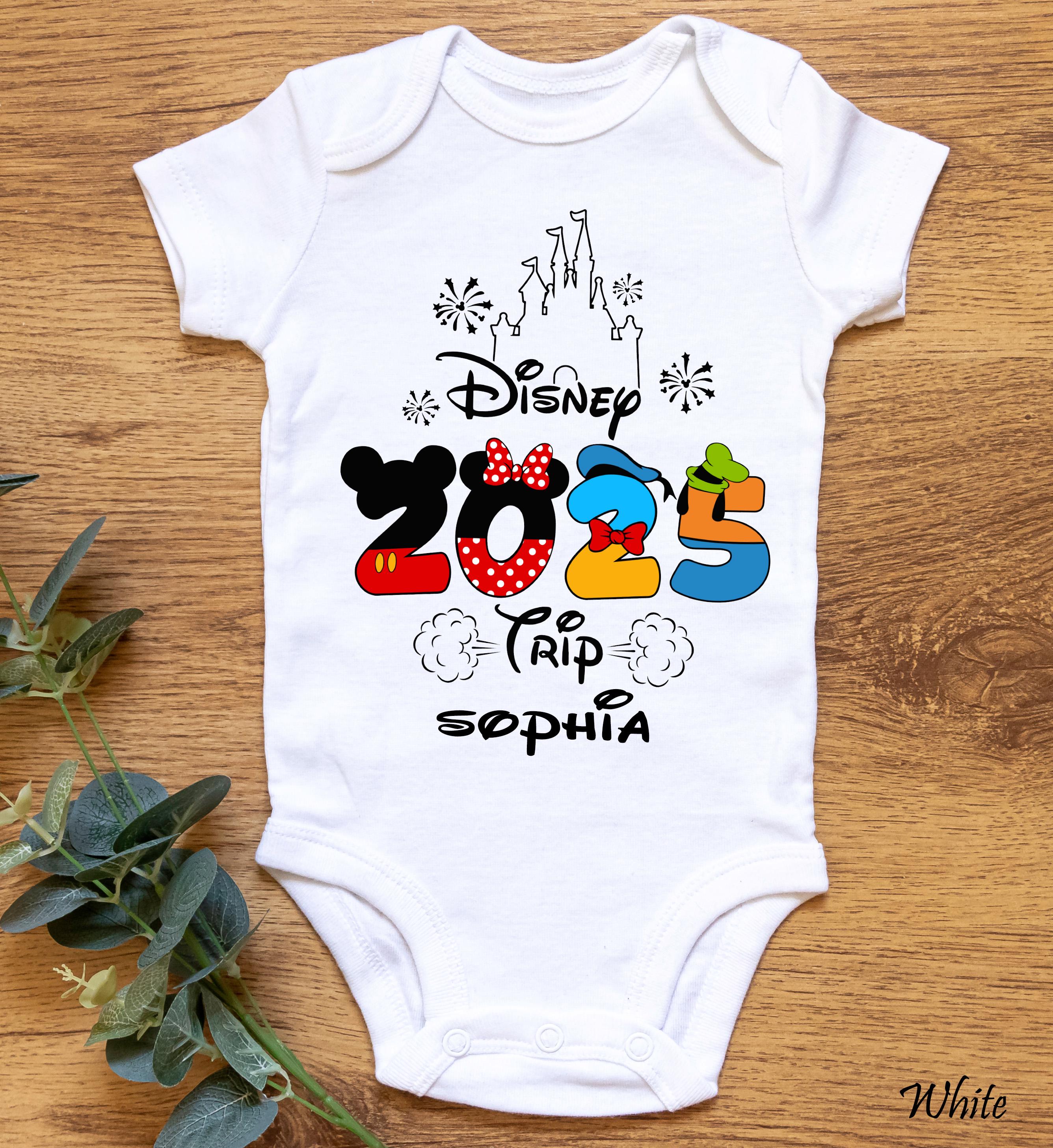 Disney 2025 Trip With Custom Name Shirt,Disney Vacation Family Shirt,Disney Kids Tee,Matching Family Disney Shirt, Disney Vacation T-Shirt