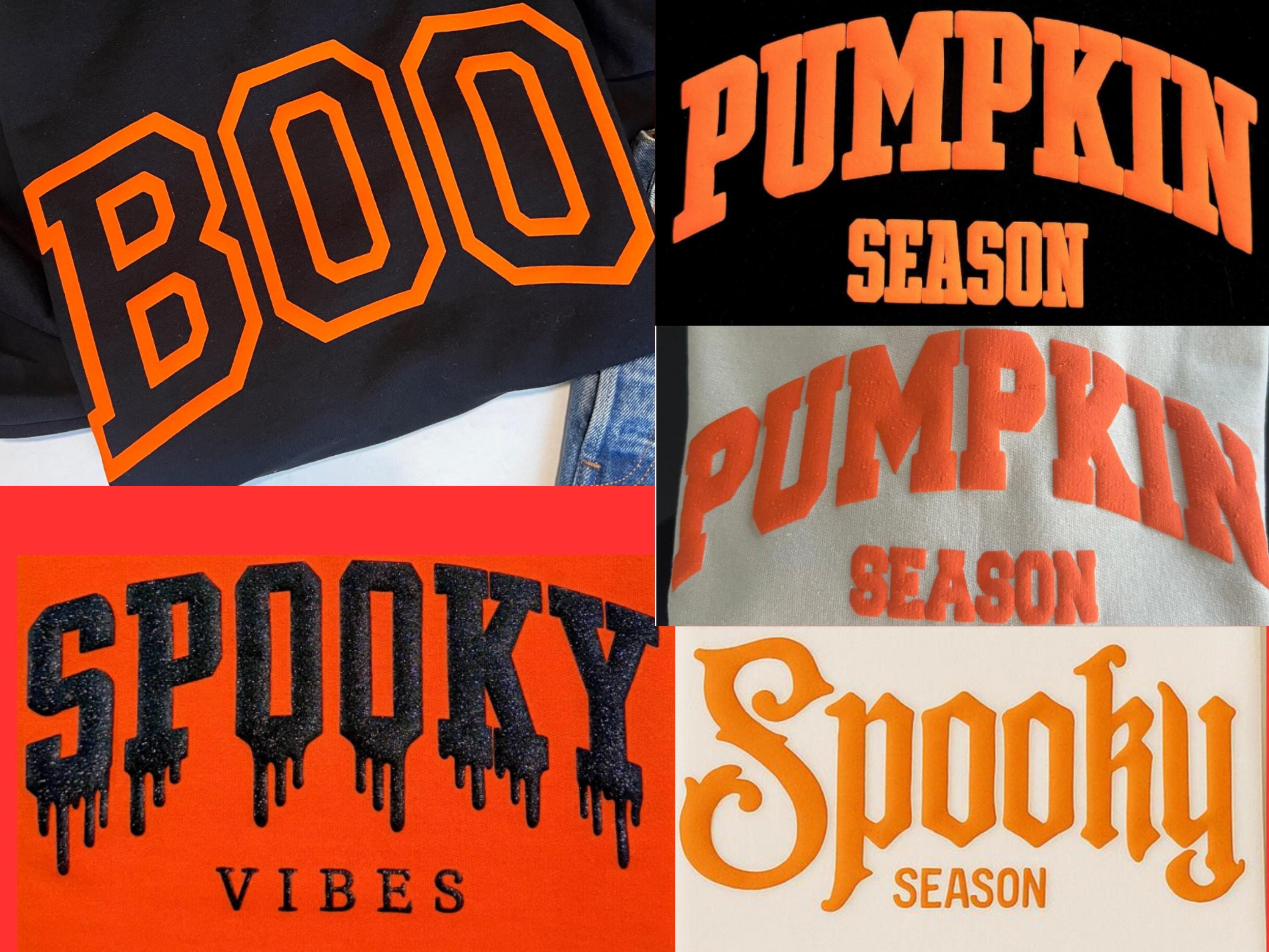 Custom Team Name Sweatshirt, Puff Print, Embossed Print, Gift for Friend, Halloween Sweatshirt, Halloween shirt, Horror shirt, Embossed