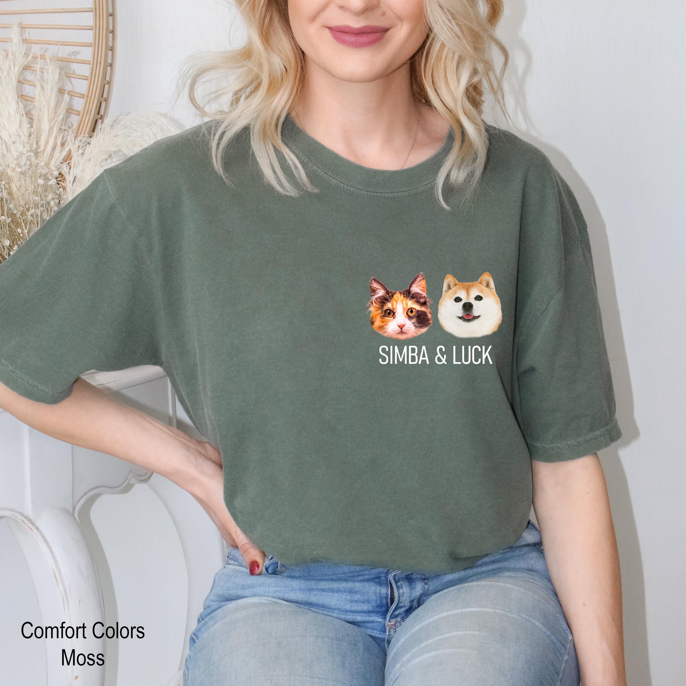 Custom Pet Shirt, Pet Photo and Name Shirt, Custom Dog and Cat Shirt, Personalized Dog Shirt, Custom Cat Photo Shirt, Pet Lover Shirt,