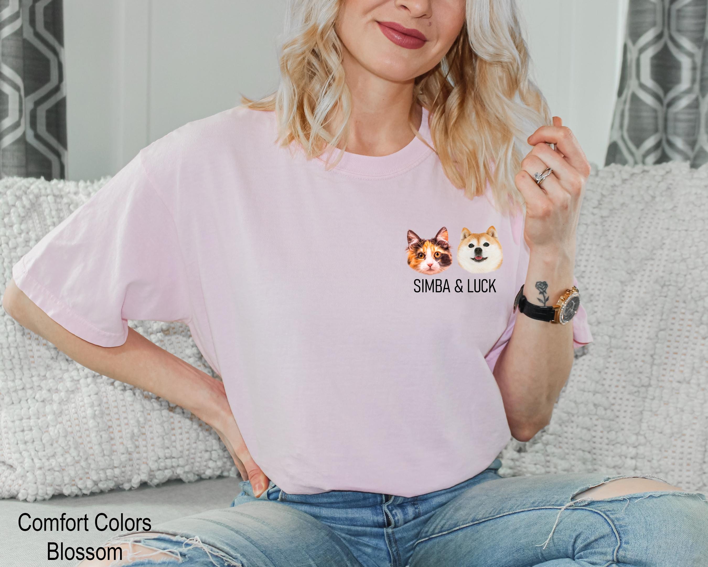 Custom Pet Shirt, Pet Photo and Name Shirt, Custom Dog and Cat Shirt, Personalized Dog Shirt, Custom Cat Photo Shirt, Pet Lover Shirt,