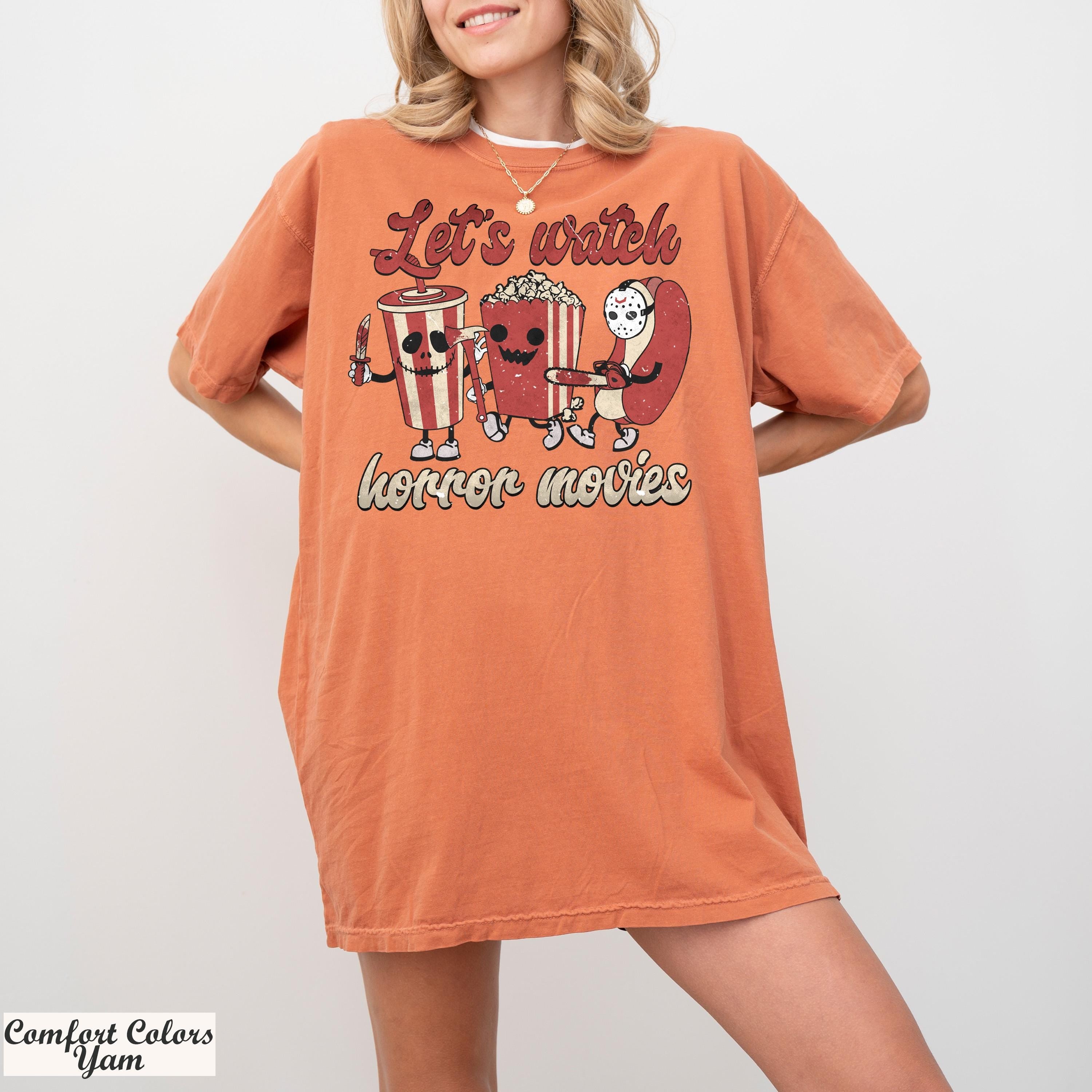 Let's Watch Horror Movies Shirt, Horror Movies Tee, Horror Shirt, Halloween Shirt, Halloween Gifts,Horror Shirt,Scary Movie Addict Tee