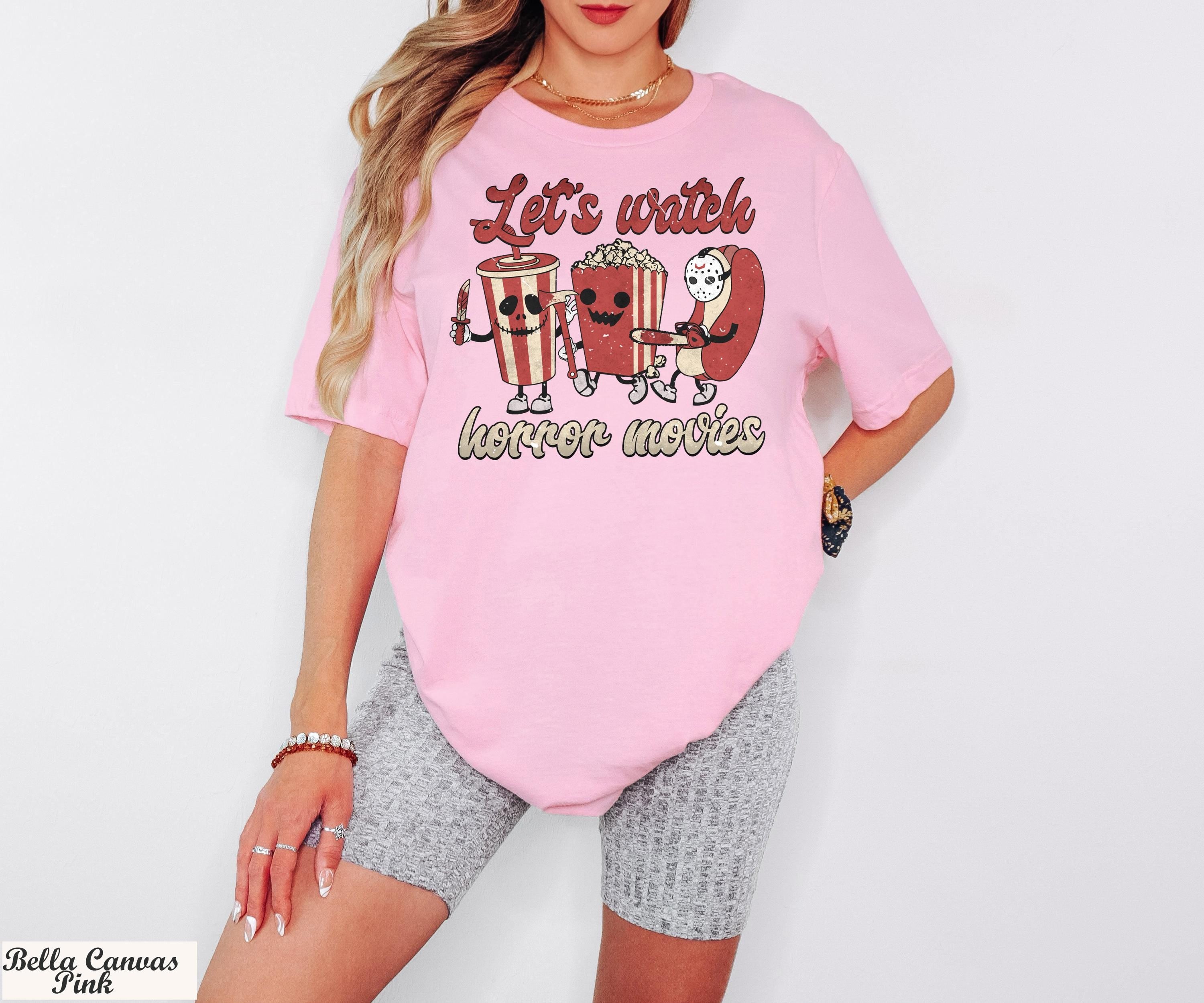 Let's Watch Horror Movies Shirt, Horror Movies Tee, Horror Shirt, Halloween Shirt, Halloween Gifts,Horror Shirt,Scary Movie Addict Tee