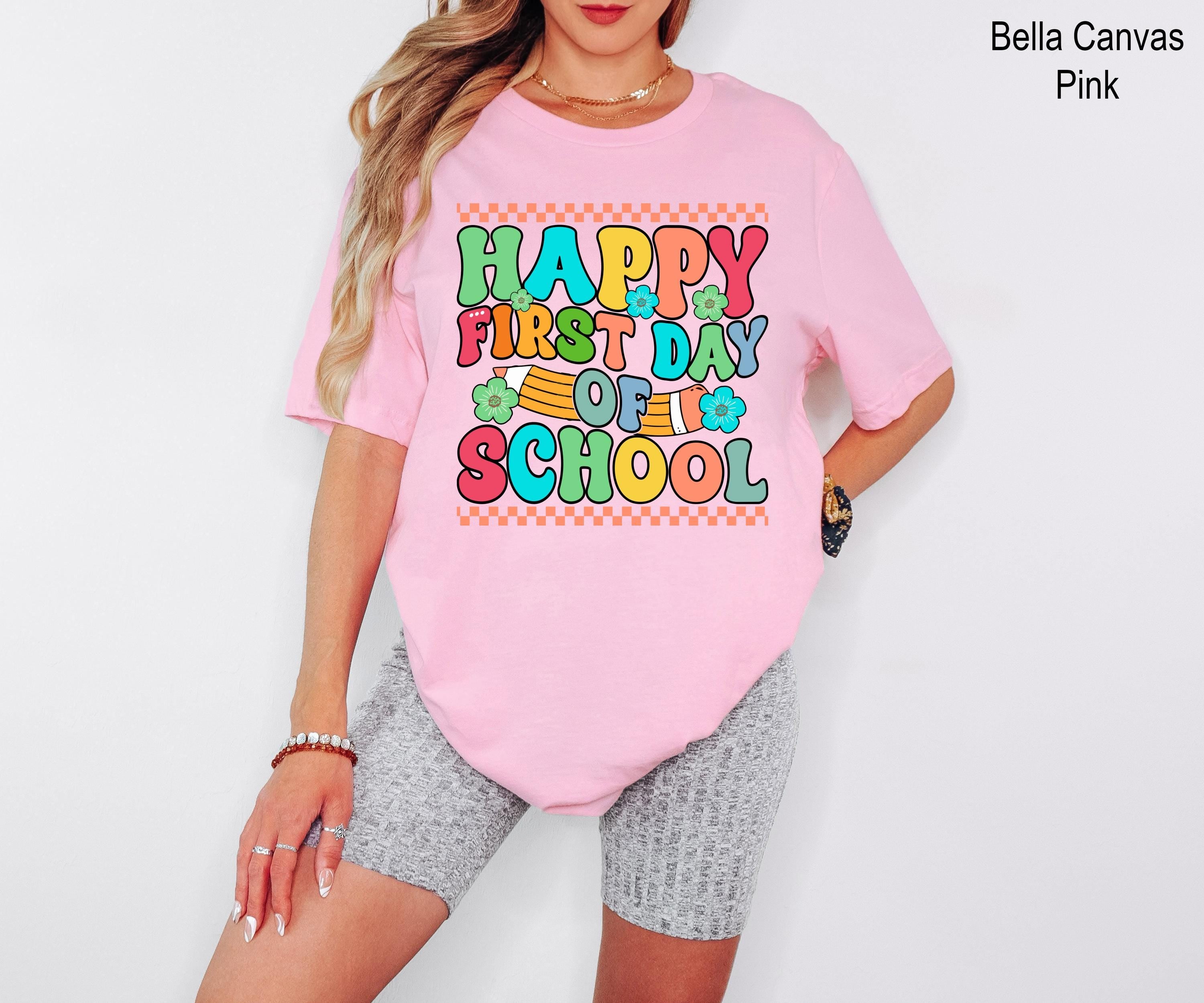 Happy First Day Of School Shirt, 1st Day of School Shirt , Elementary Teacher,  Teacher Shirt, Back To School Gift, Funny Teacher Crewneck