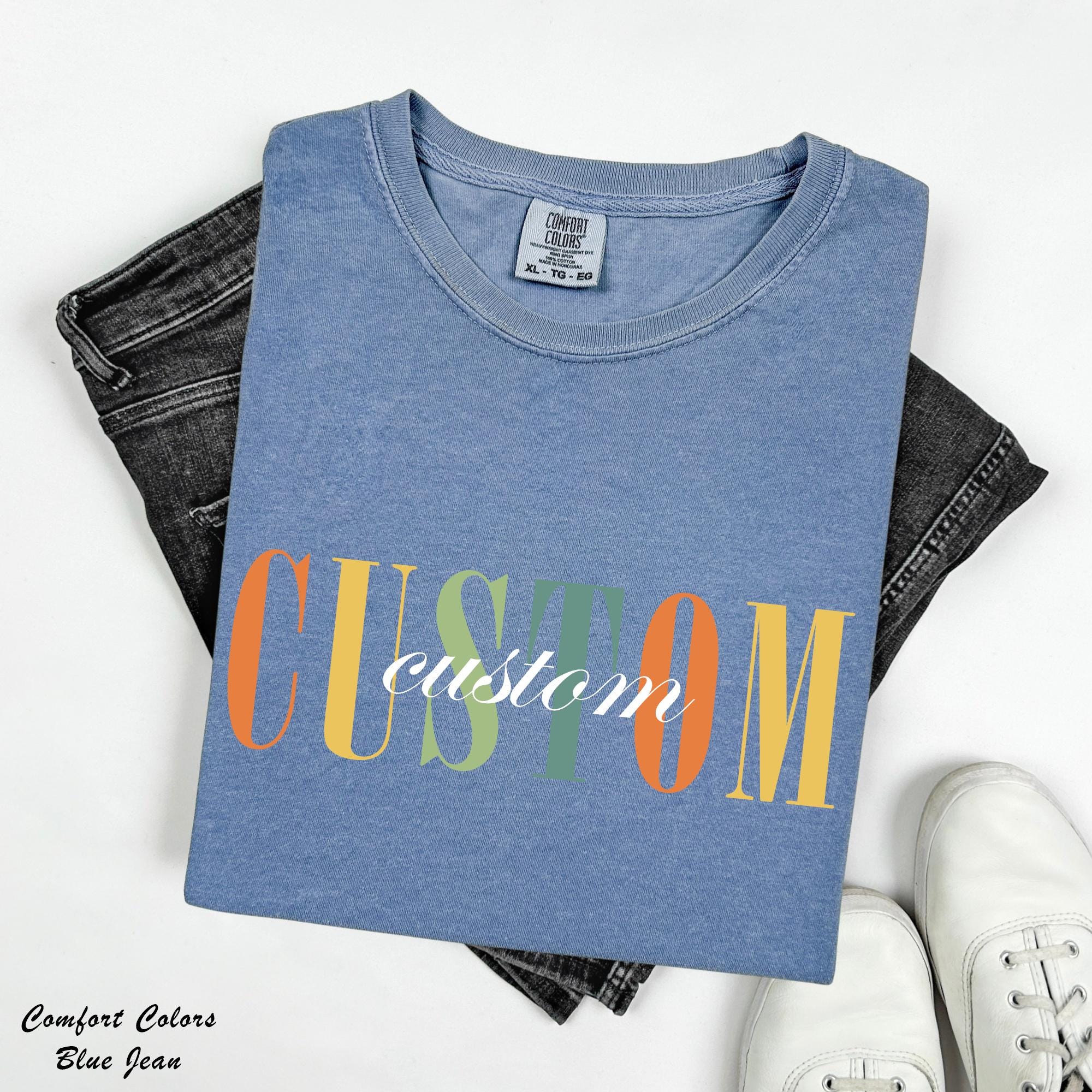 Custom Text Shirt, Choose Your Text Shirt, Custom Name Shirt,Anniversary Gift For Her,Custom Text Design Here Shirt,Matching Custom Shirt