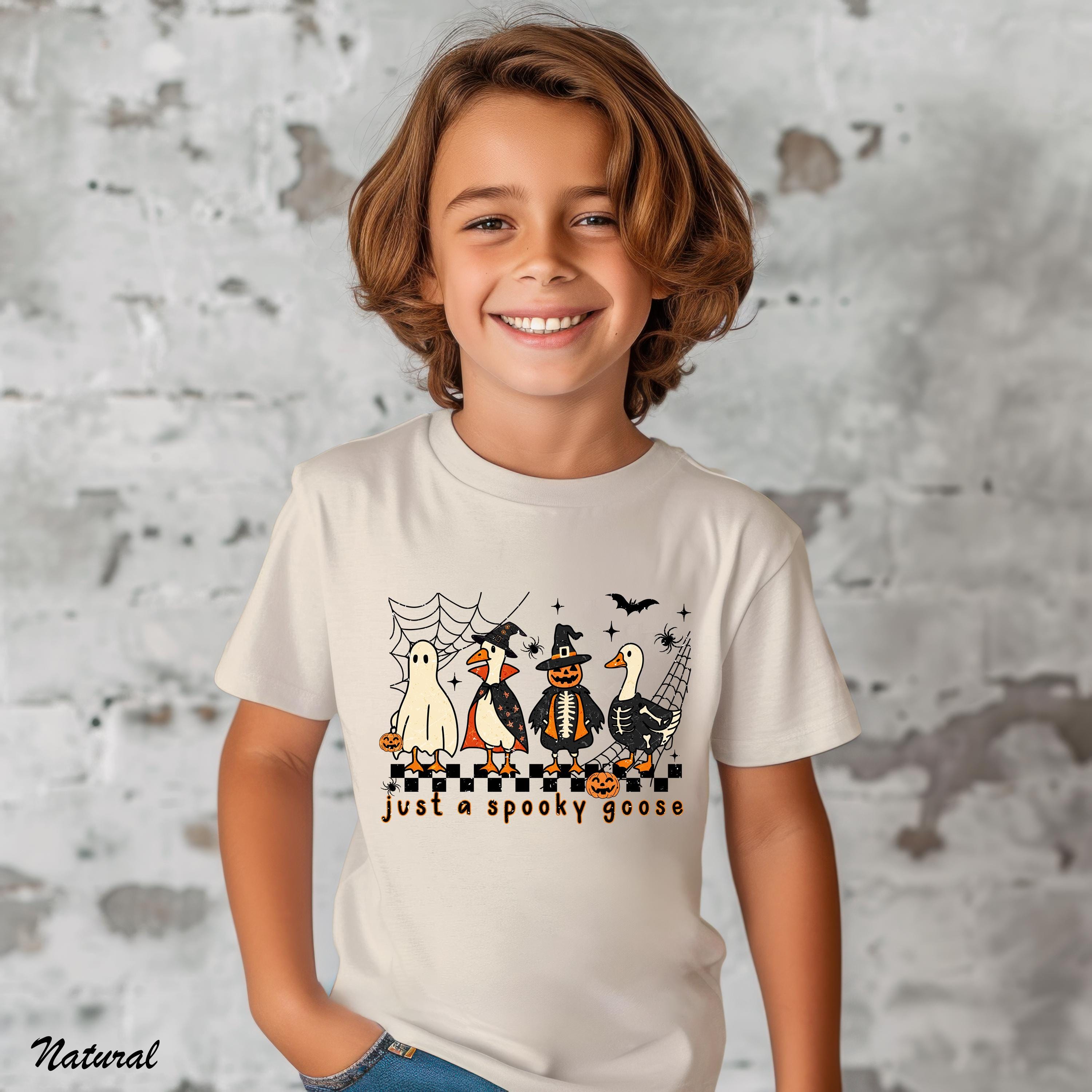 Just a Spooky Goose Shirt, Funny Halloween Goose Shirt, Spooky Witch Gooses Youth T-Shirt, Cute Horror Shirt, Spooky Season Shirt,