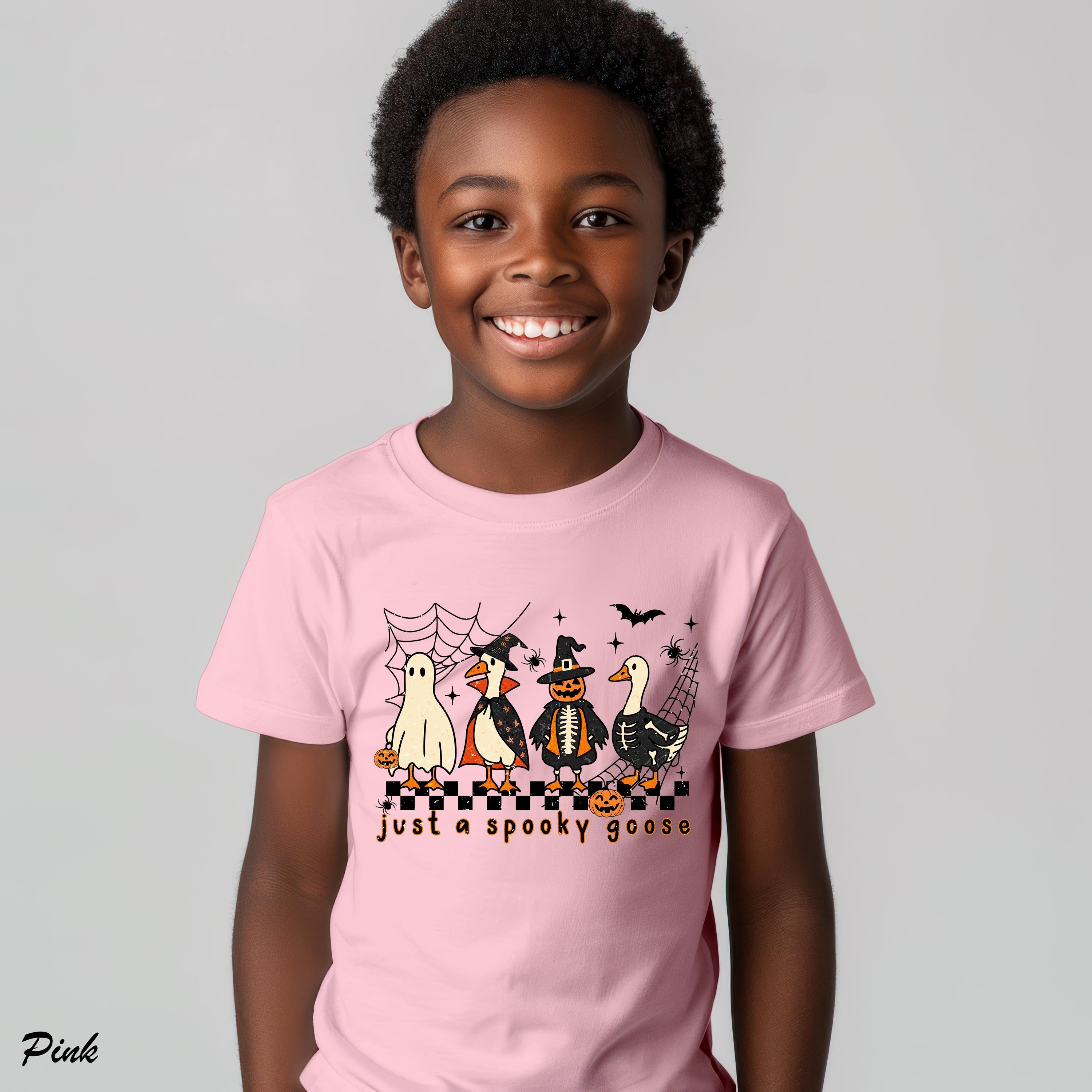 Just a Spooky Goose Shirt, Funny Halloween Goose Shirt, Spooky Witch Gooses Youth T-Shirt, Cute Horror Shirt, Spooky Season Shirt,