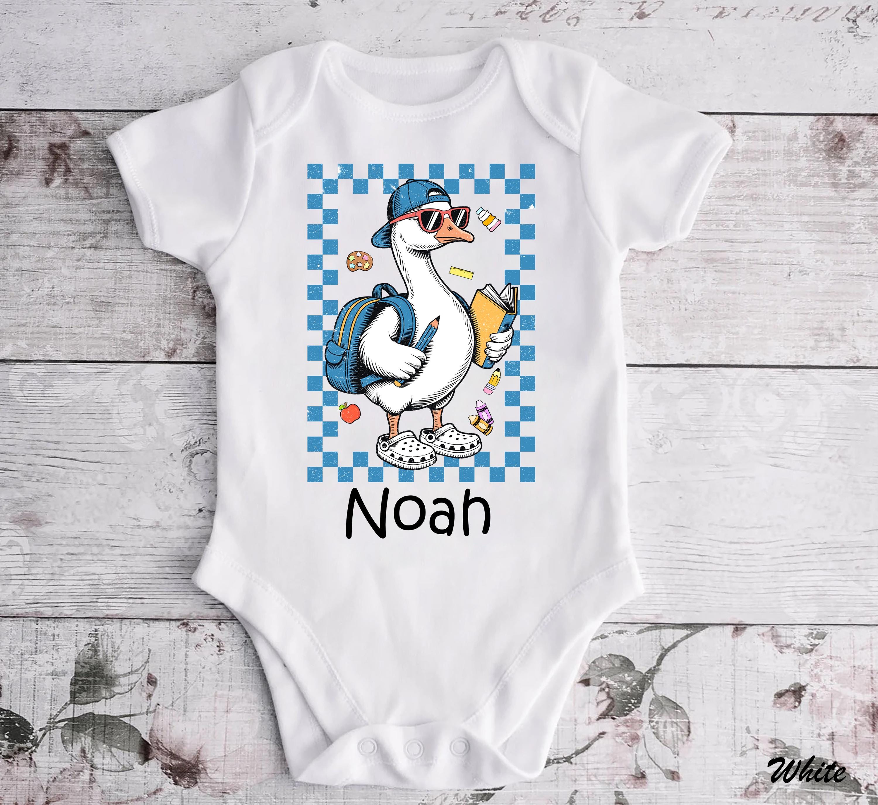 Custom Back to school Kids Goose Boy Shirt,Custom Name First Day Tee for Boy,Kids Classroom Outfit, Gift for Kids Tee,Student Teacher Gift