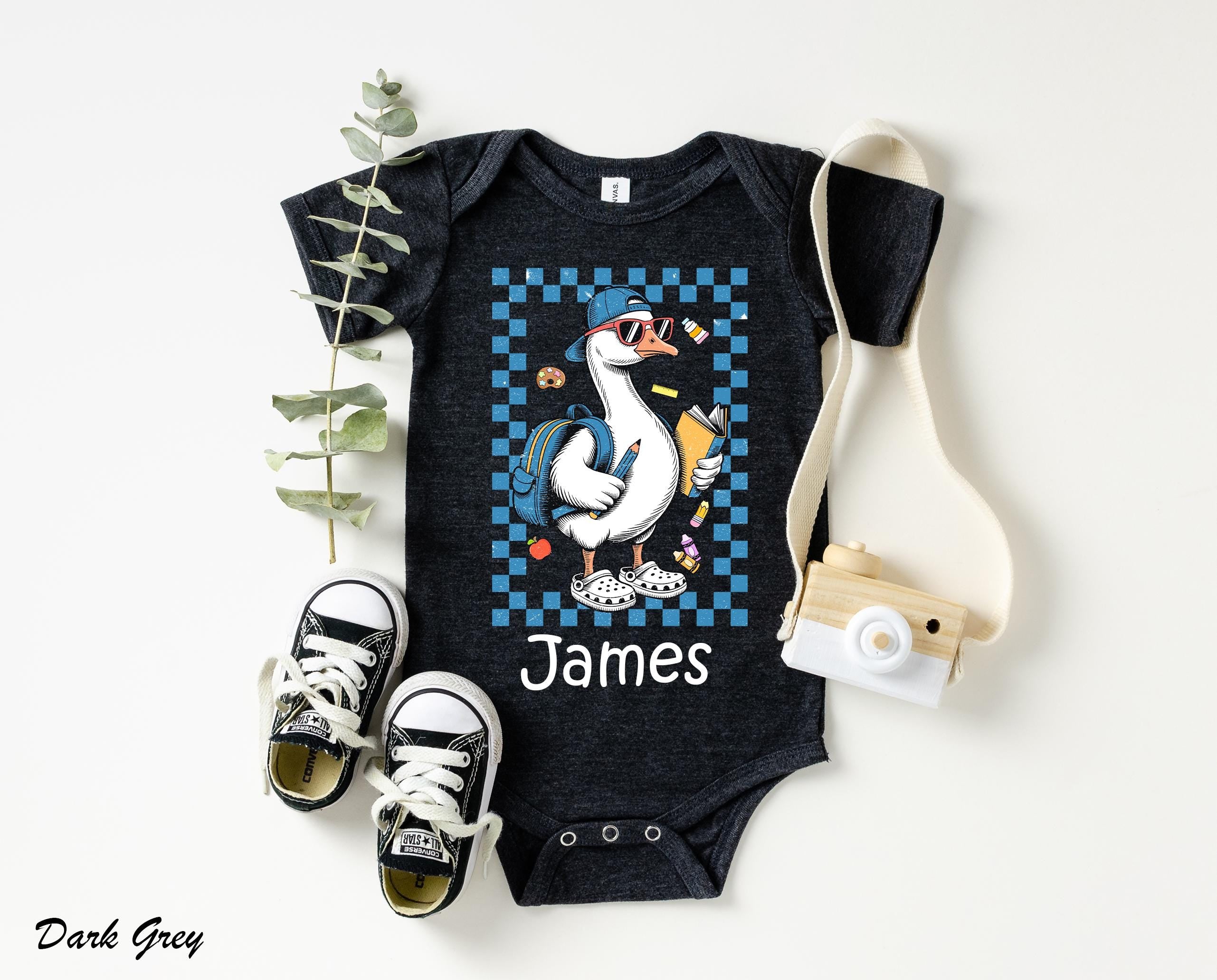 Custom Back to school Kids Goose Boy Shirt,Custom Name First Day Tee for Boy,Kids Classroom Outfit, Gift for Kids Tee,Student Teacher Gift