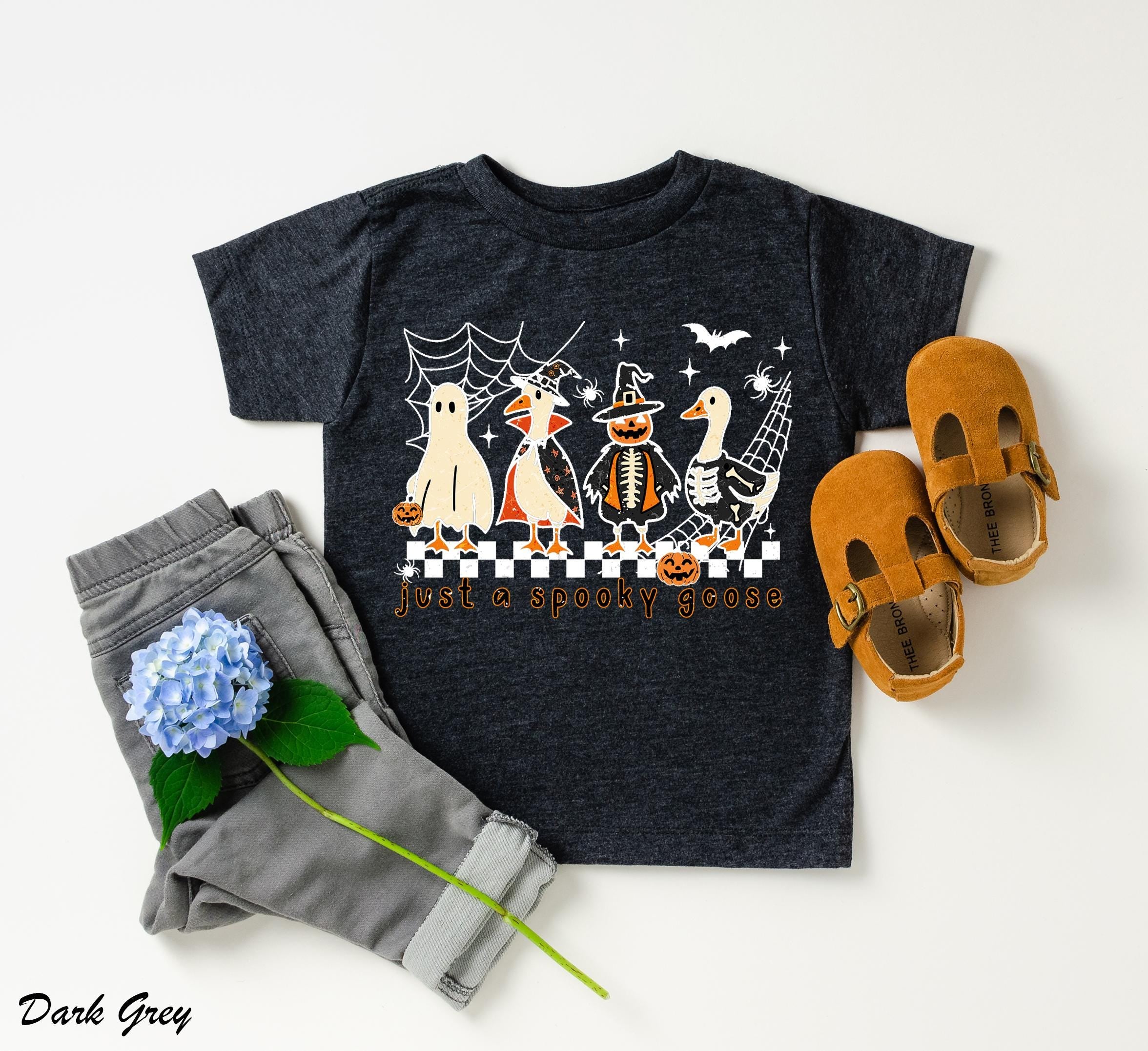 Just a Spooky Goose Shirt, Funny Halloween Goose Shirt, Spooky Witch Gooses Youth T-Shirt, Cute Horror Shirt, Spooky Season Shirt,