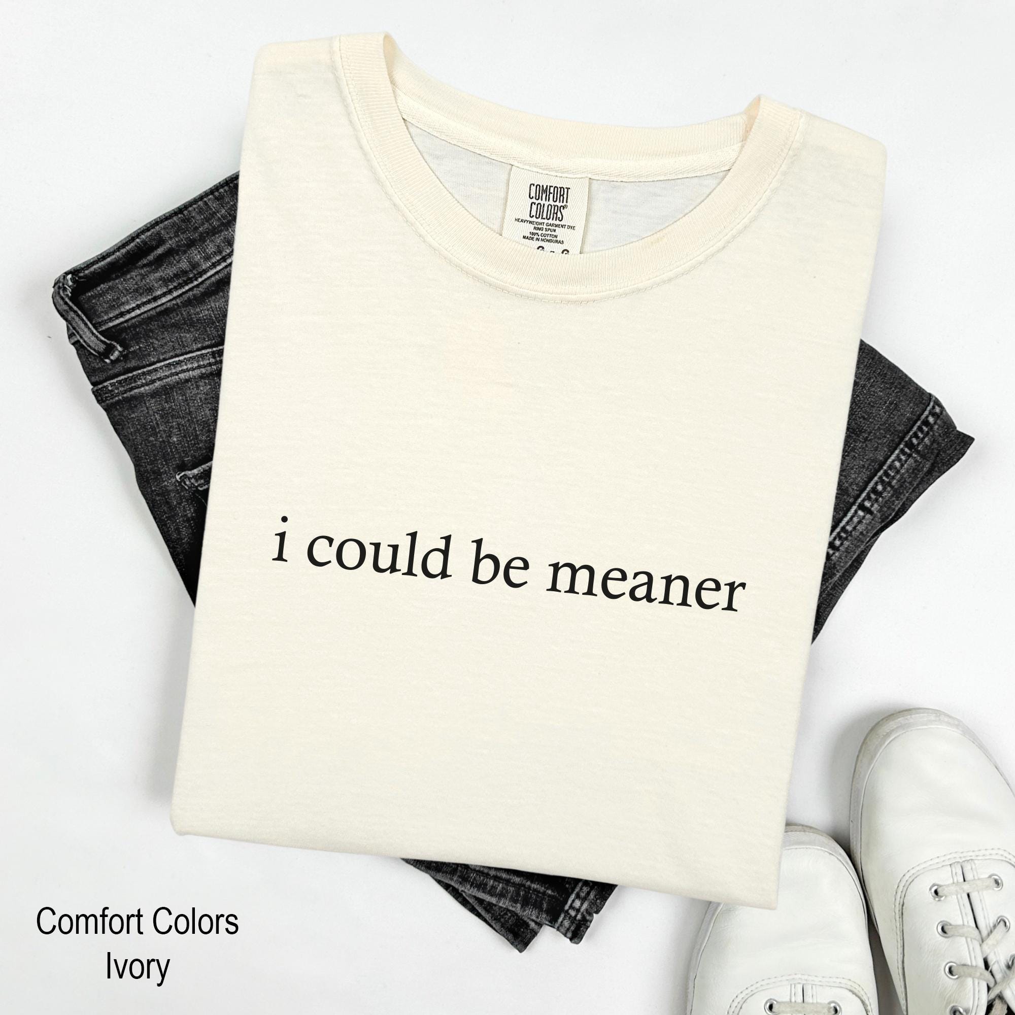 I Could Be Meaner Shirt, Sarcastic Trendy Shirt, Funny Shirt, Funny Humor Tee, Sarcastic Shirt, Funny Quote Shirt, Trendy Shirt for Women