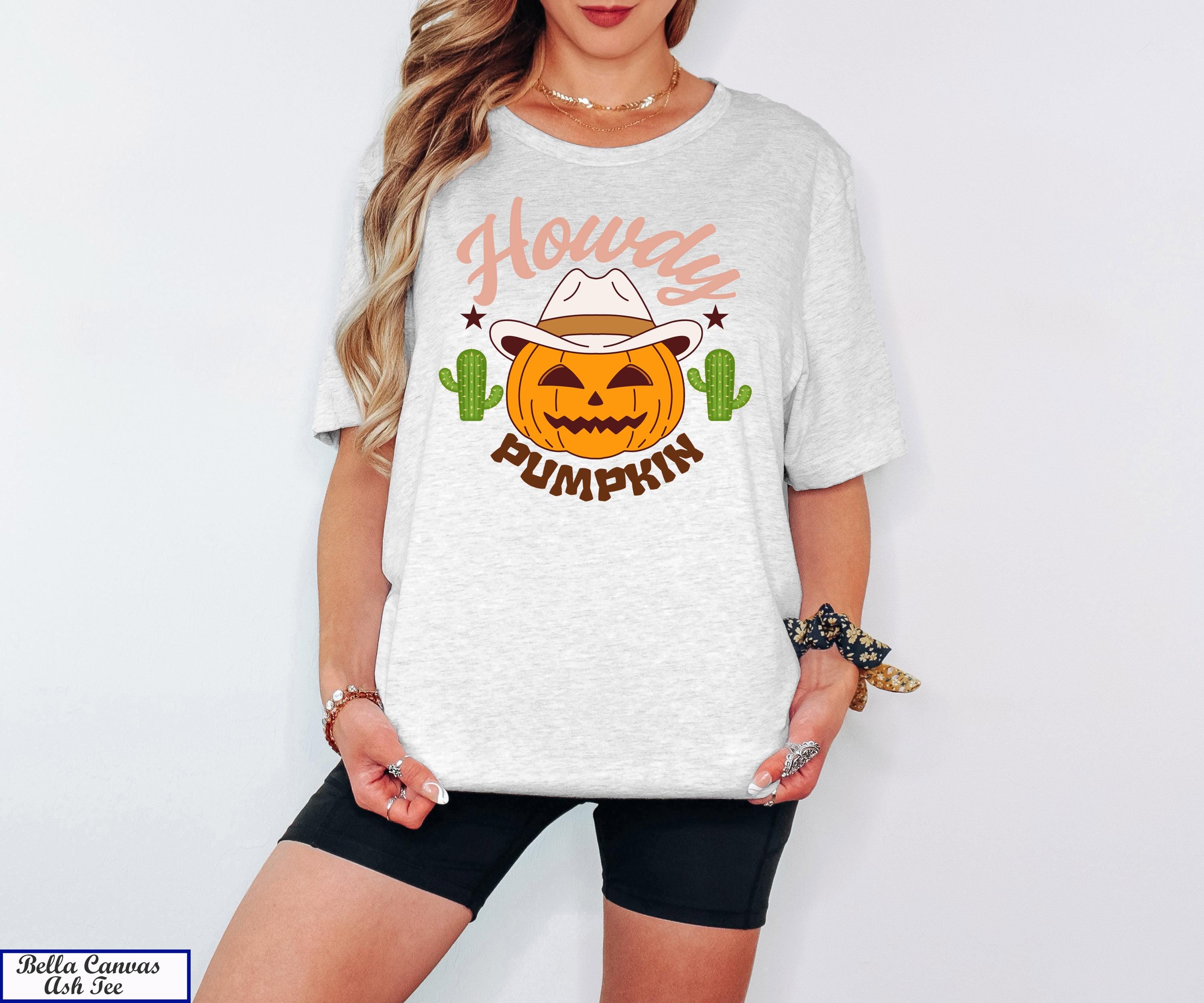 Howdy Pumpkin Shirt,Thanksgiving Tshirt,Country Howdy Shirt, Western Shirt,Fall Shirt, Spooky Season Shirt, Cute Halloween Pumpkin Shirt