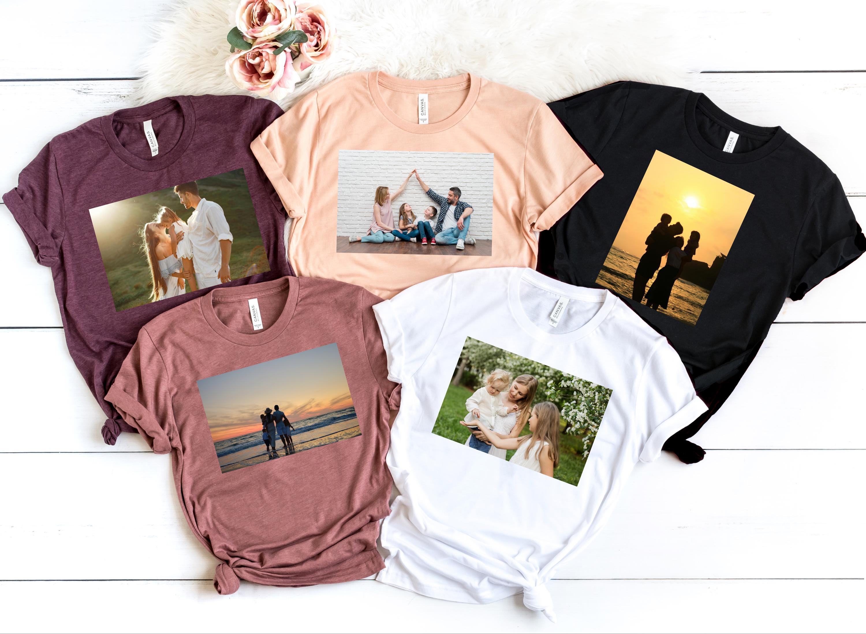 Custom Shirt With Photo, Custom Photo Shirt, Custom Image Tee, Custom Logo Outfit, Memorial Birthday Gift, Custom Family Picture T-shirt
