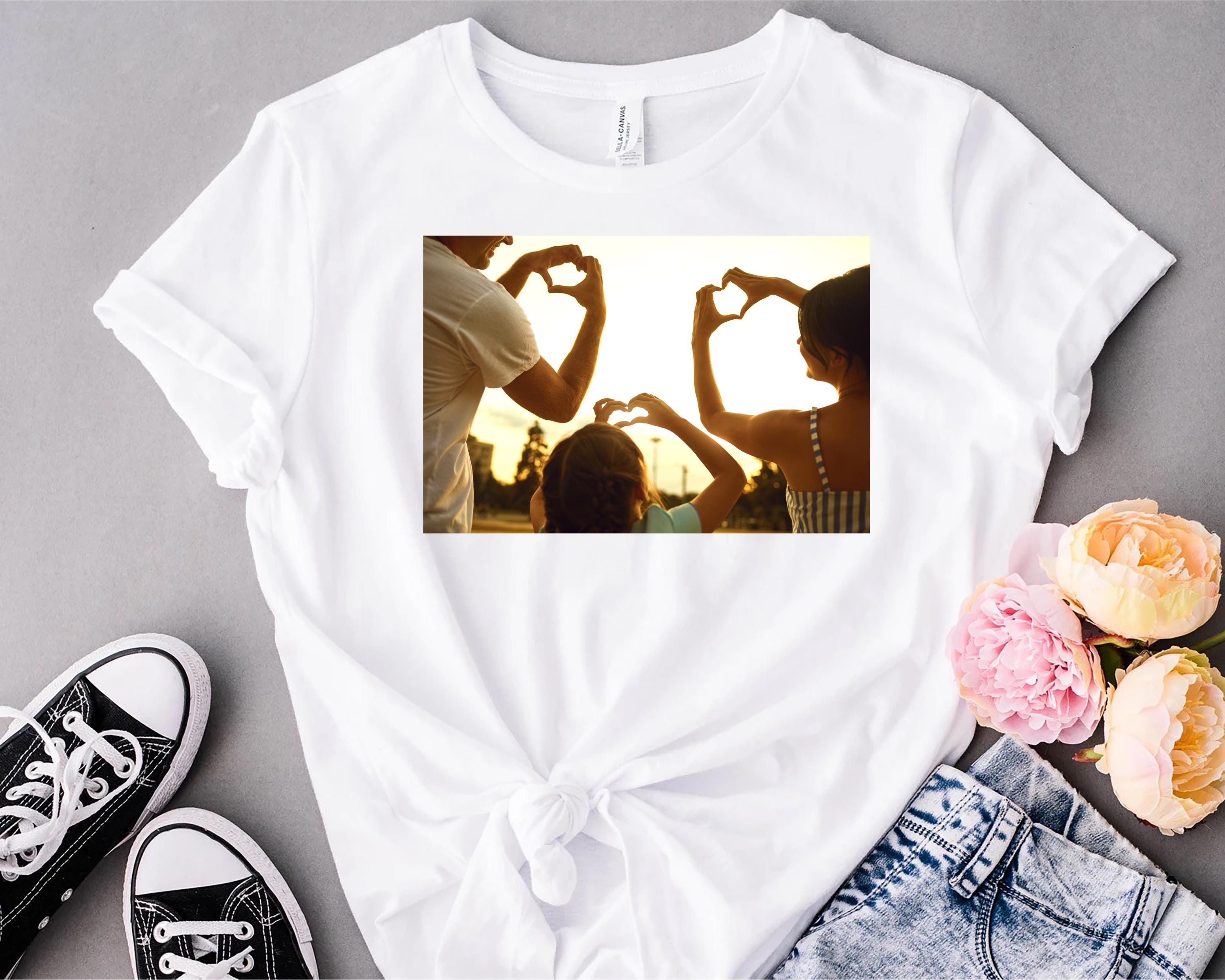 Custom Shirt With Photo, Custom Photo Shirt, Custom Image Tee, Custom Logo Outfit, Memorial Birthday Gift, Custom Family Picture T-shirt
