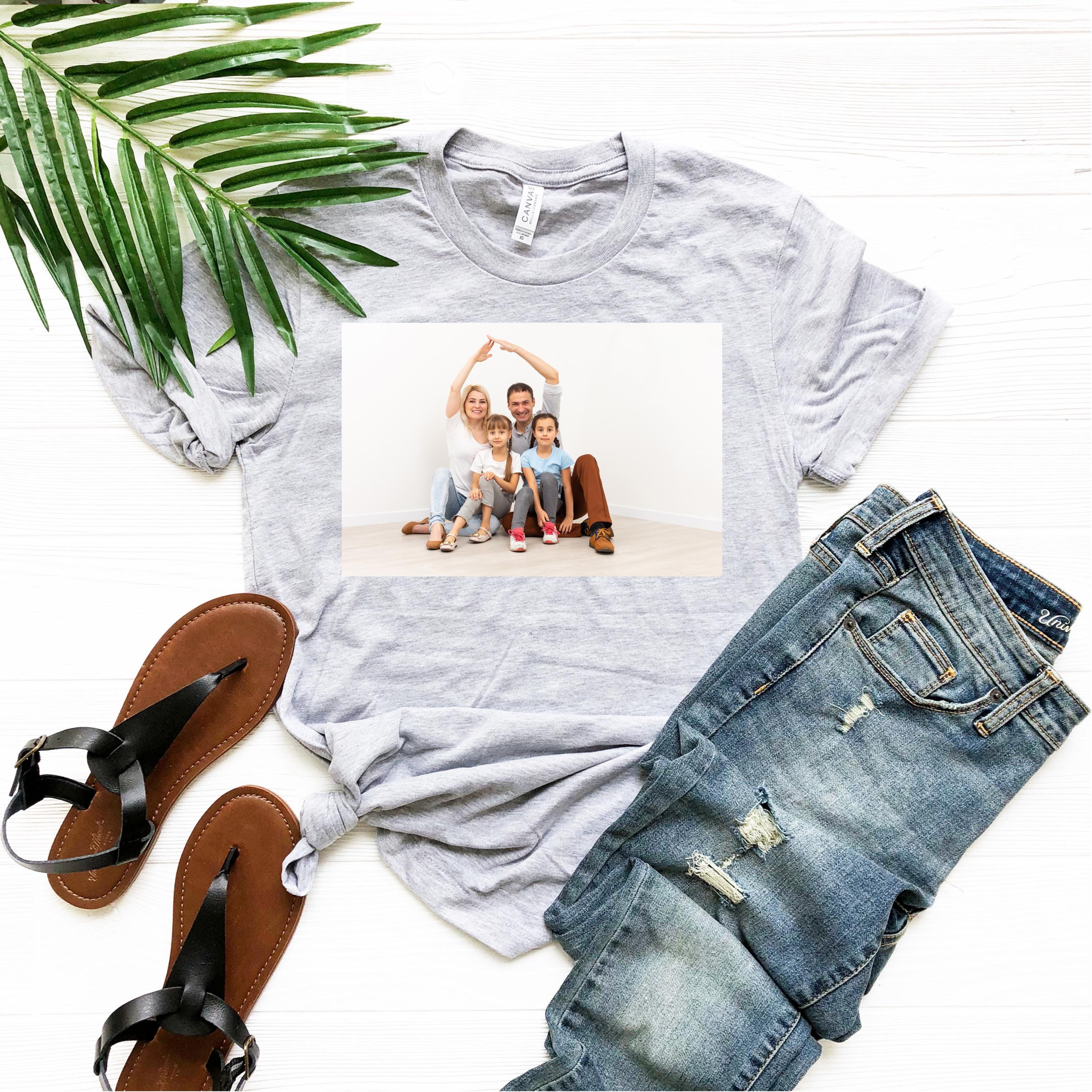Custom Shirt With Photo, Custom Photo Shirt, Custom Image Tee, Custom Logo Outfit, Memorial Birthday Gift, Custom Family Picture T-shirt