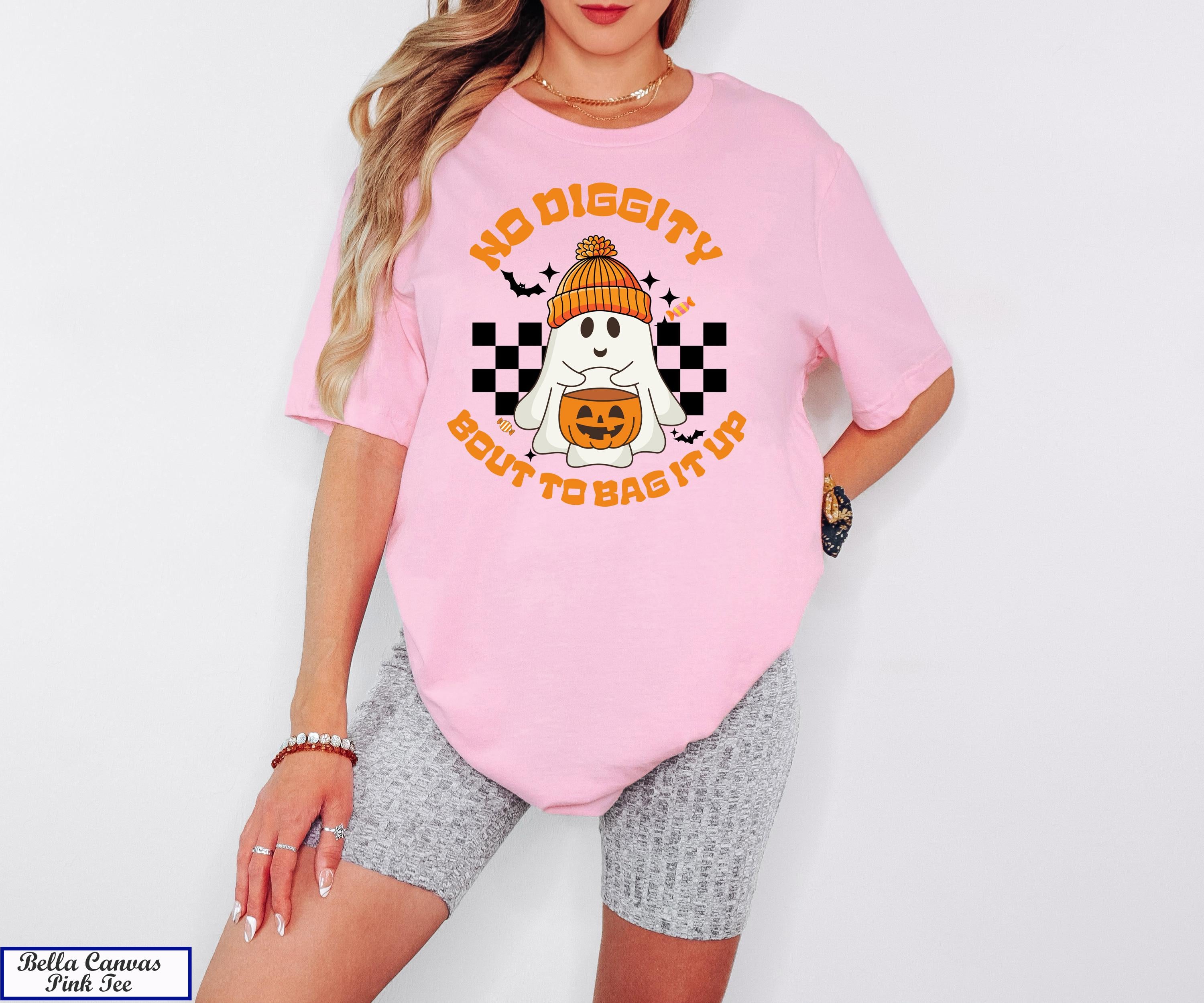 No Diggity Bout To Bag It Up Shirt,Fall Shirt, Ghost Shirt, Halloween Gifts For Her, Retro Halloween Shirt, Retro Ghost Shirt, Spooky Shirt