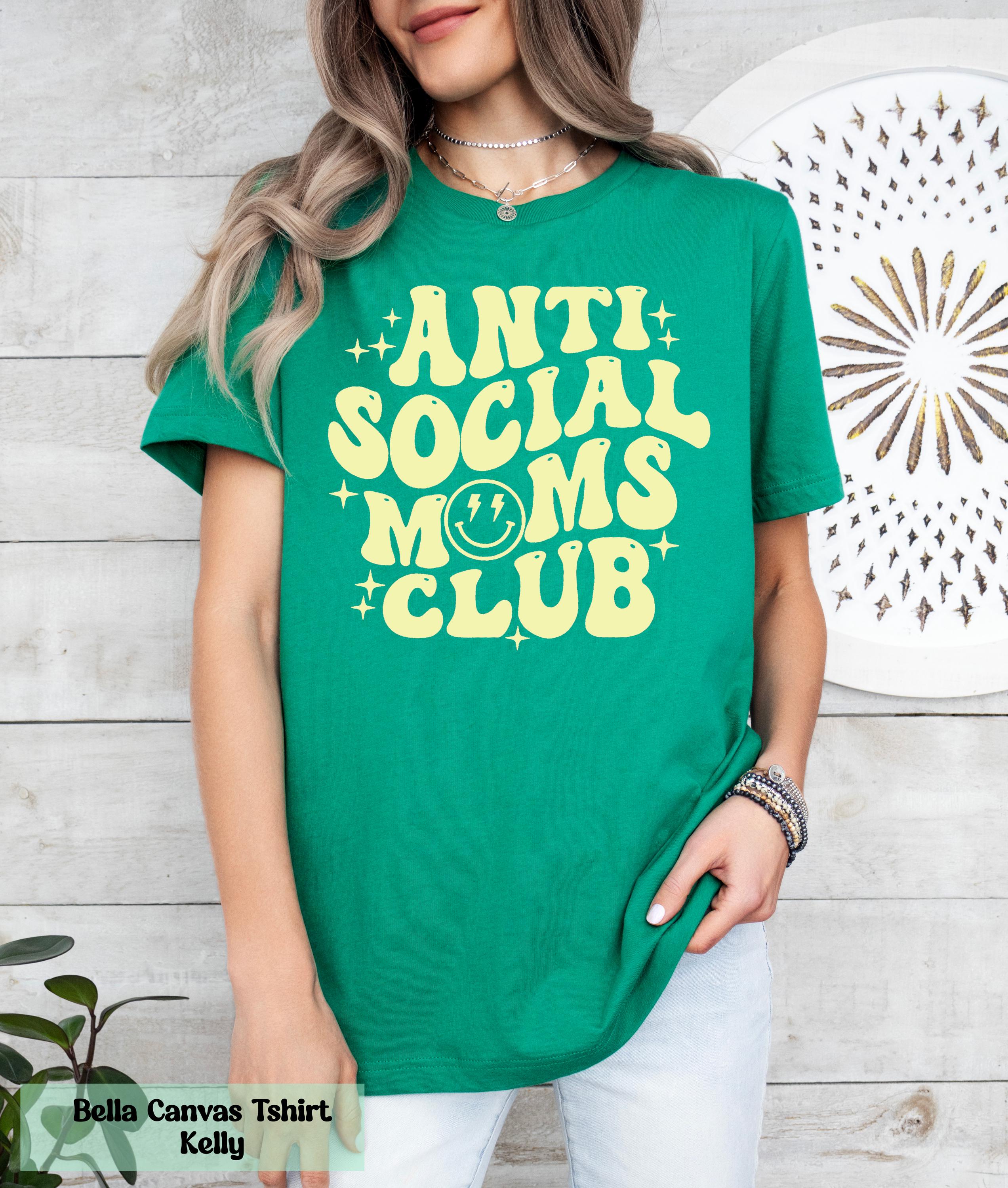 Anti Social Moms Club Shirt, Mom Life Shirt, Gift For Mom, Trendy Mom Tee, New Mama Gift, Pregnancy Announcement, Pregnancy Reveal Shirt