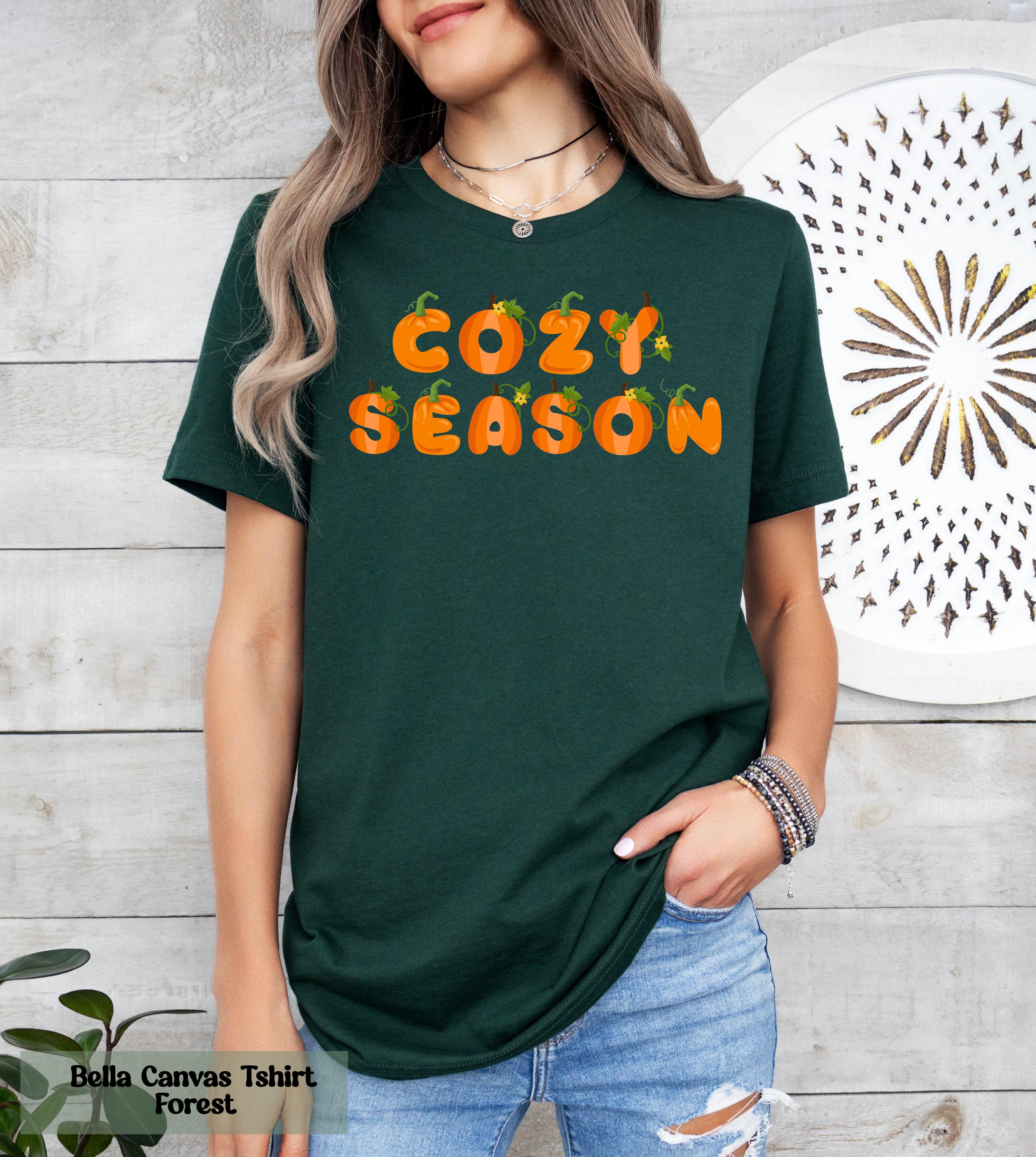 Comfort Colors Pumpkin Cozy Season Shirt, Pumpkin Shirt, Tis The Season, Fall Vibes Shirt, Autumn Gift for Her, Pumpkin Spice Latte Shirt