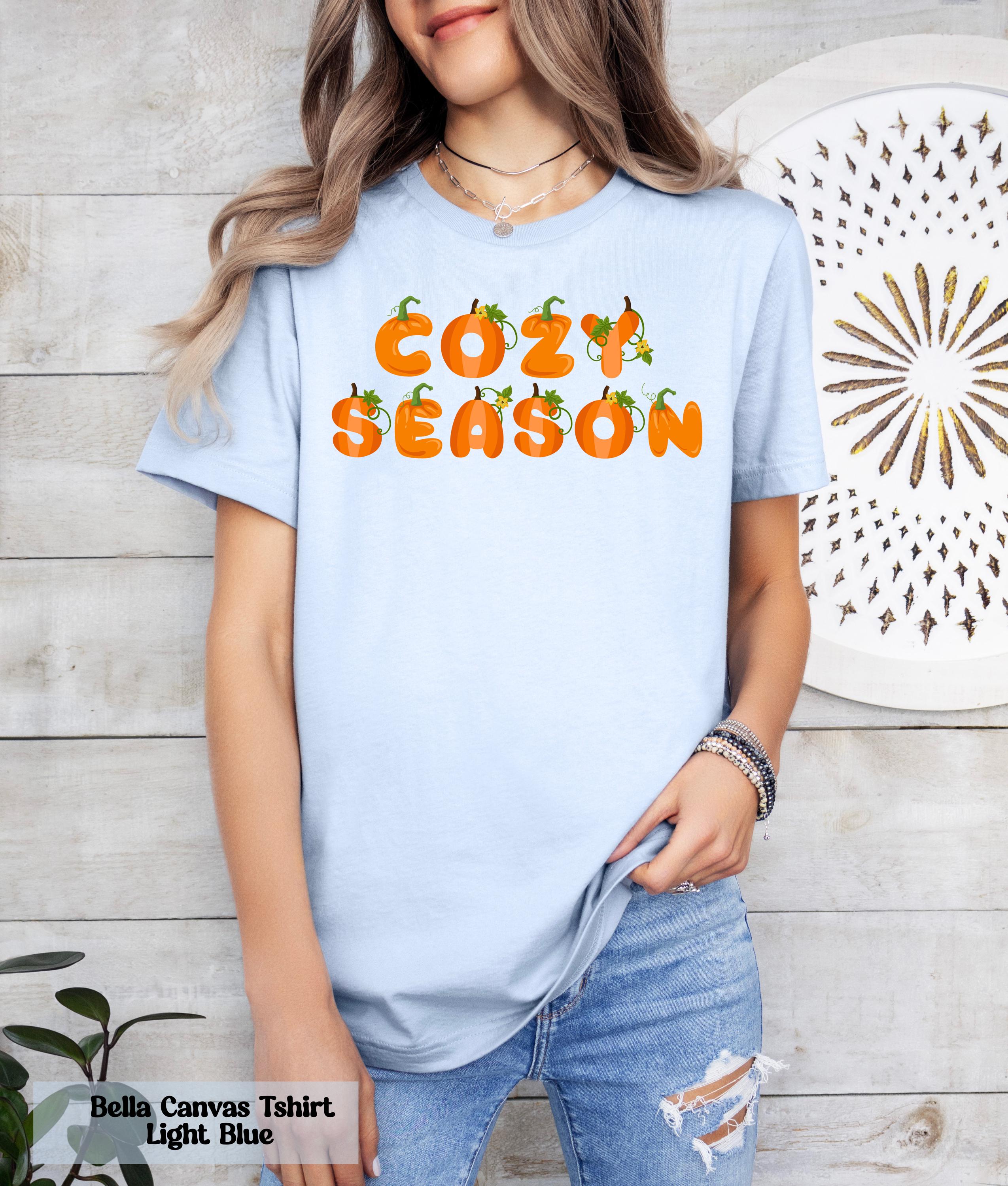 Comfort Colors Pumpkin Cozy Season Shirt, Pumpkin Shirt, Tis The Season, Fall Vibes Shirt, Autumn Gift for Her, Pumpkin Spice Latte Shirt