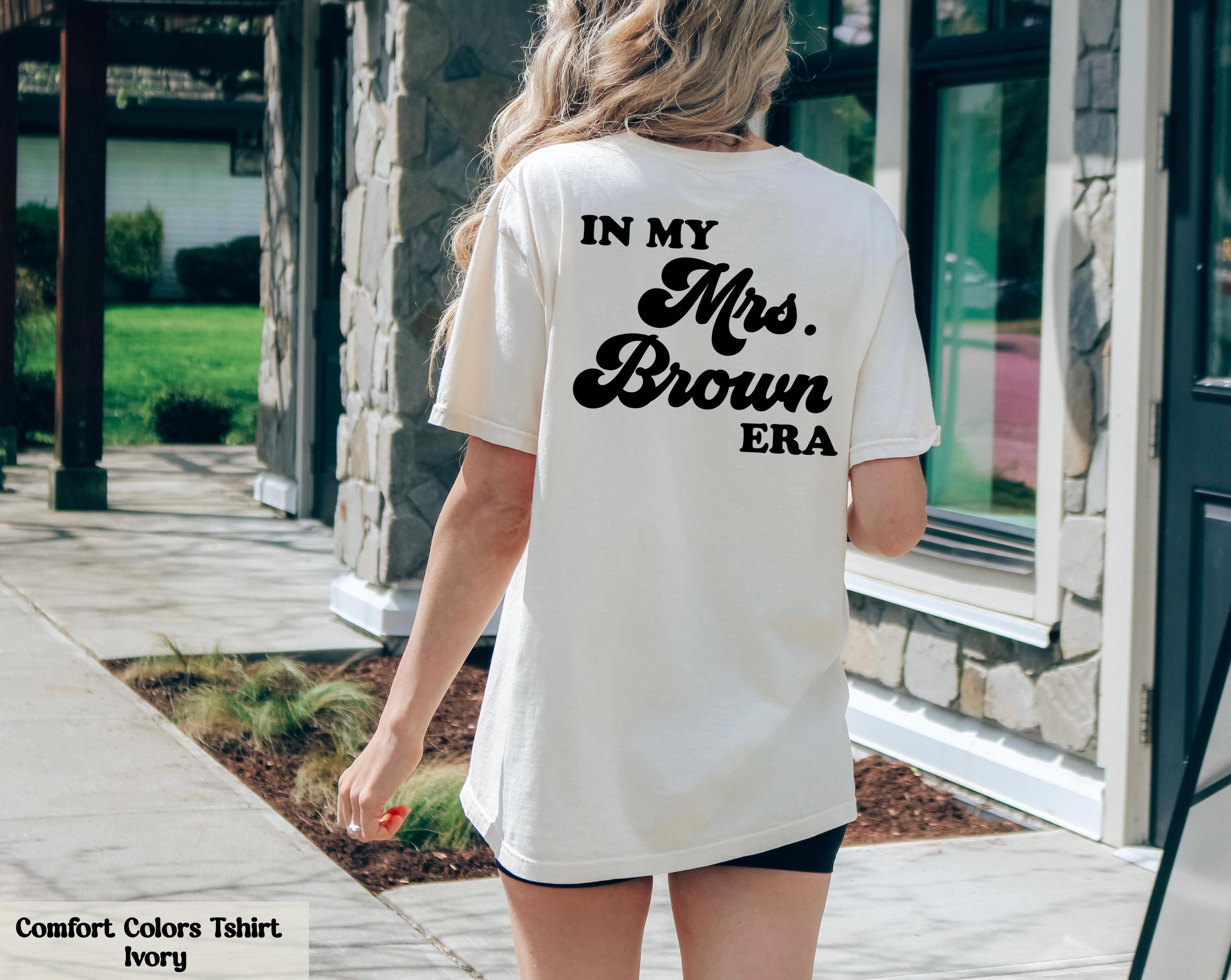 In My Mrs. Era Shirt, Personalized Wife Shirt, Newlywed Shirt, Wedding Gift for Honeymoon, Just Married Shirt, Engagement Gift, Wedding Tee
