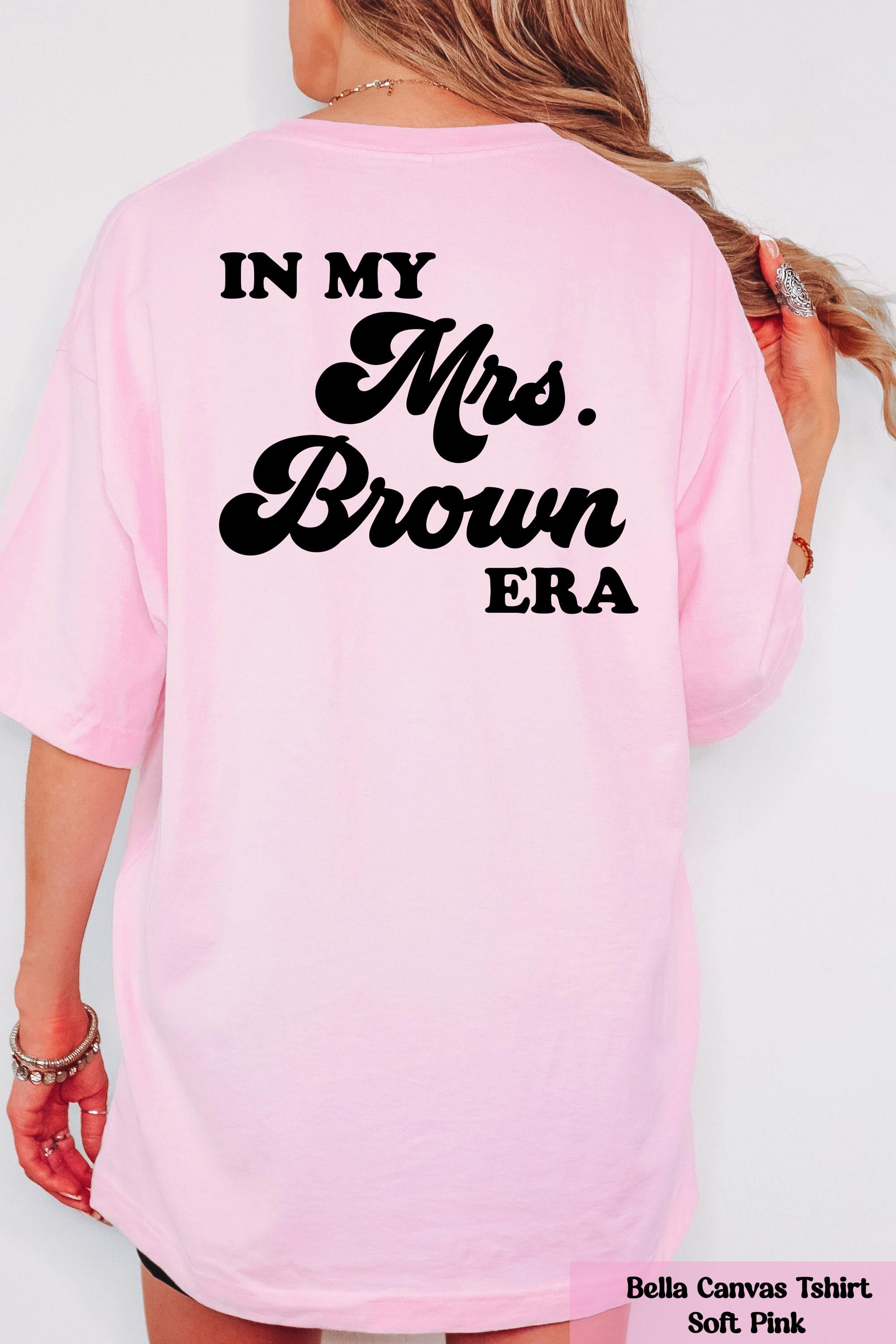In My Mrs. Era Shirt, Personalized Wife Shirt, Newlywed Shirt, Wedding Gift for Honeymoon, Just Married Shirt, Engagement Gift, Wedding Tee