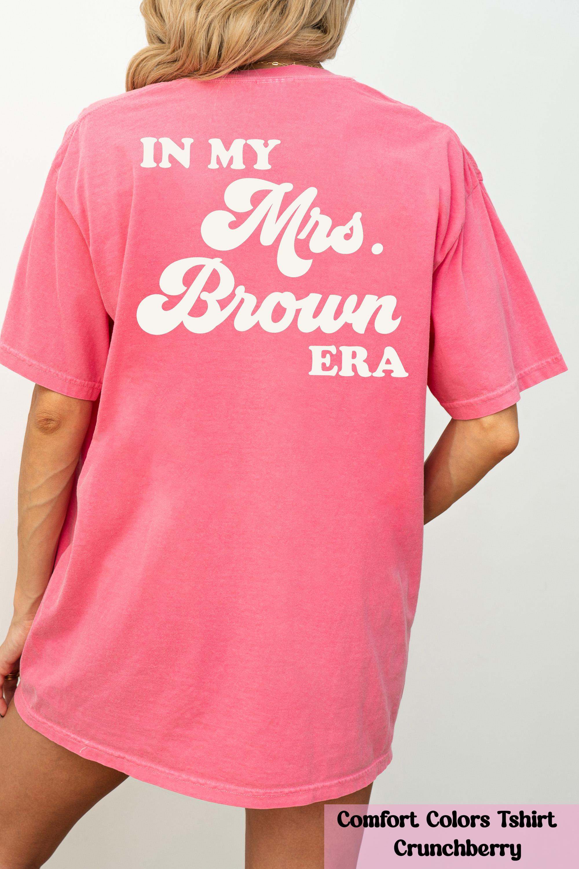 In My Mrs. Era Shirt, Personalized Wife Shirt, Newlywed Shirt, Wedding Gift for Honeymoon, Just Married Shirt, Engagement Gift, Wedding Tee