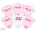 Personalized Bride and Bridesmaid Name Shirt, Bachelorette Party T-shirt, Custom Bridesmaid Shirt, Custom Bridesmaids Gift, Bride Shirt