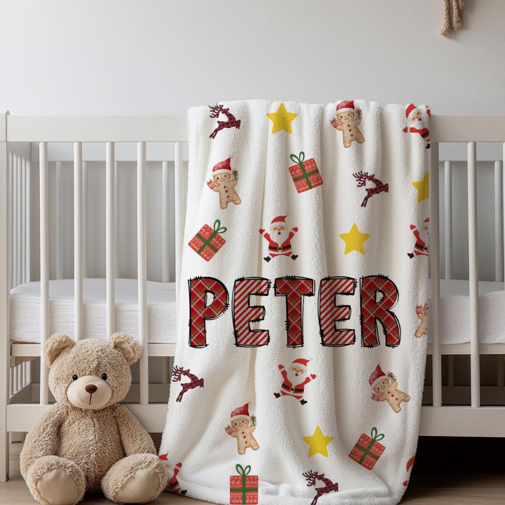 Personalized Christmas Blanket: Cozy Minky, Fleece & Sherpa Throw, tapestry, ==