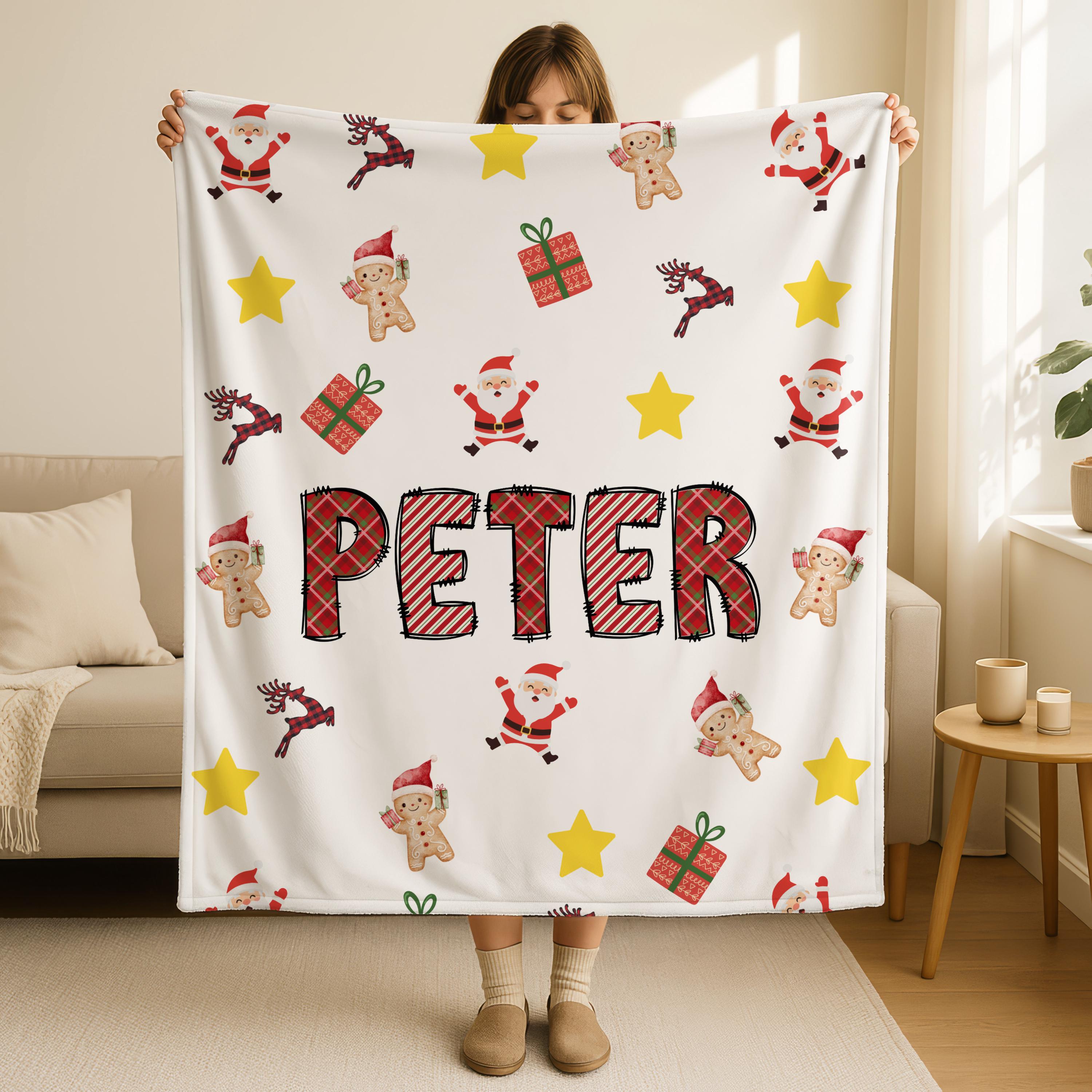 Personalized Christmas Blanket: Cozy Minky, Fleece & Sherpa Throw, tapestry, ==