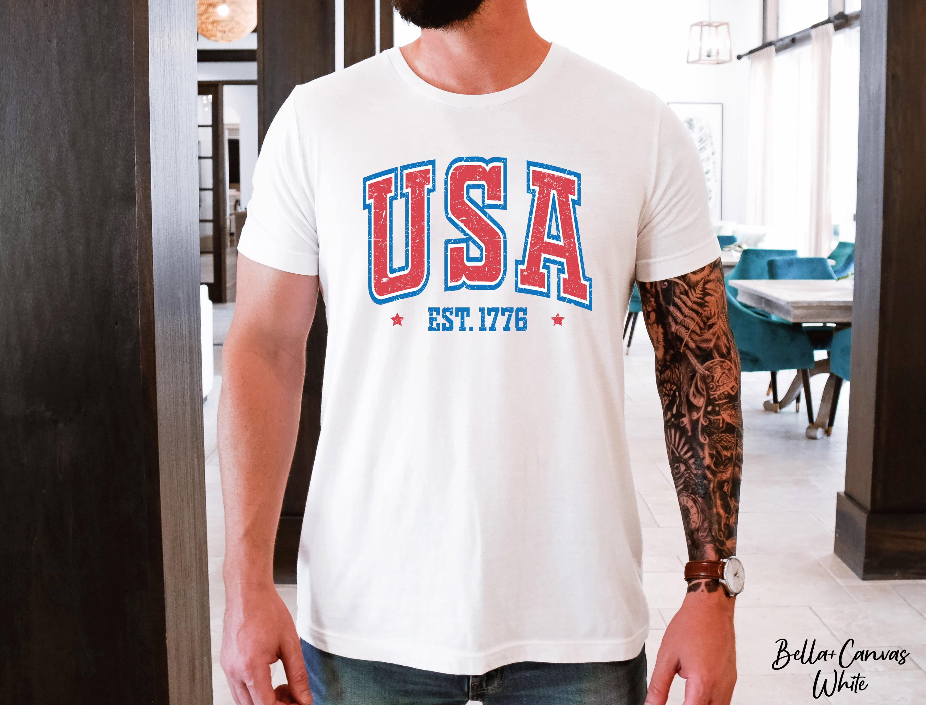 Comfort Colors USA Flag Tshirt, 1776 Lighting,4th of July Shirt,Independent Day Shirt,Patriotic Shirt,America Est Shirt,Red White and Blue