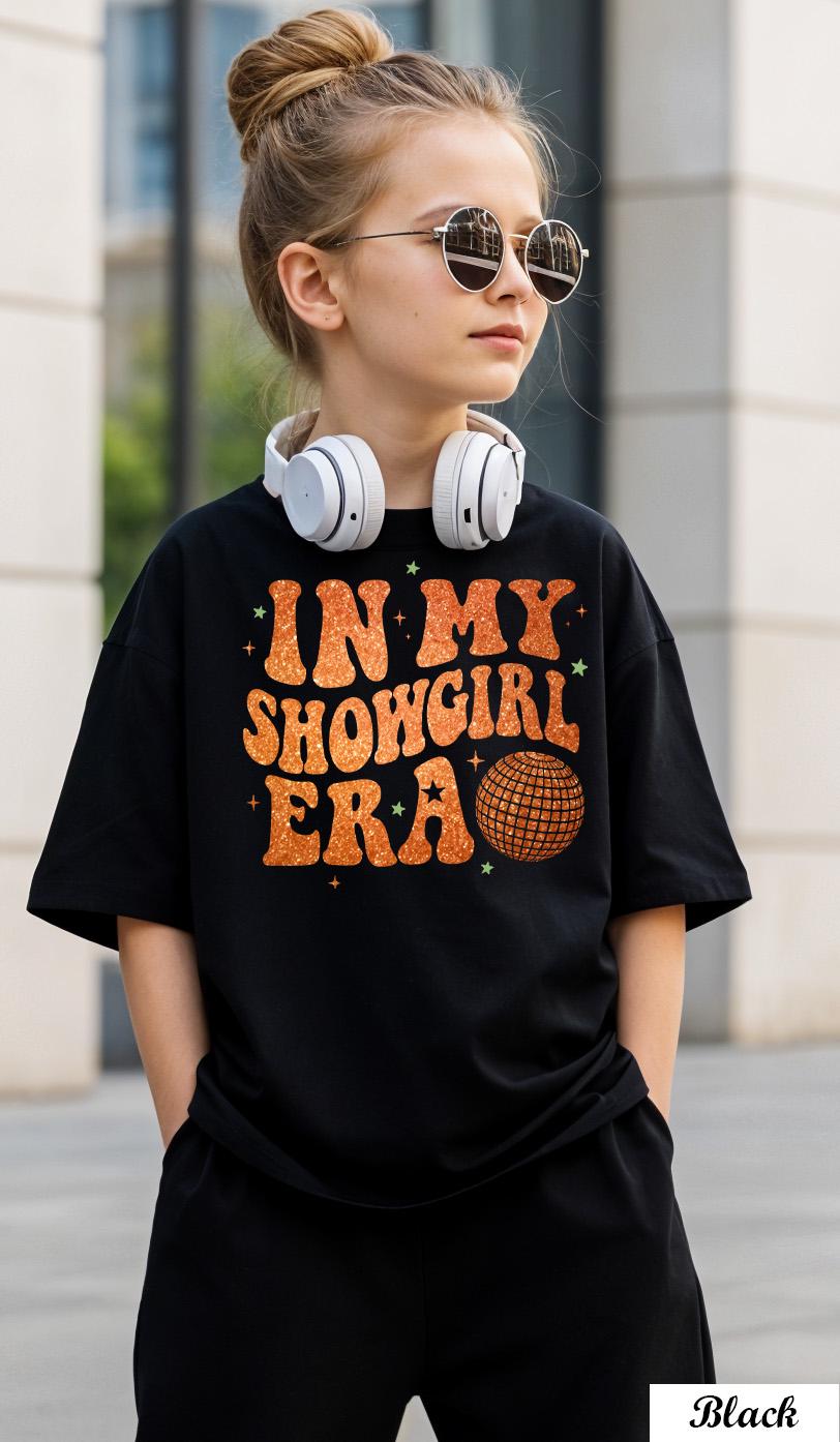 In My Showgirl Era Adult and Youth Shirt,Concert Outfit, Country Album Listening Shirt, My Energy Is Expensive Shirt, Showgirl Tour 2025