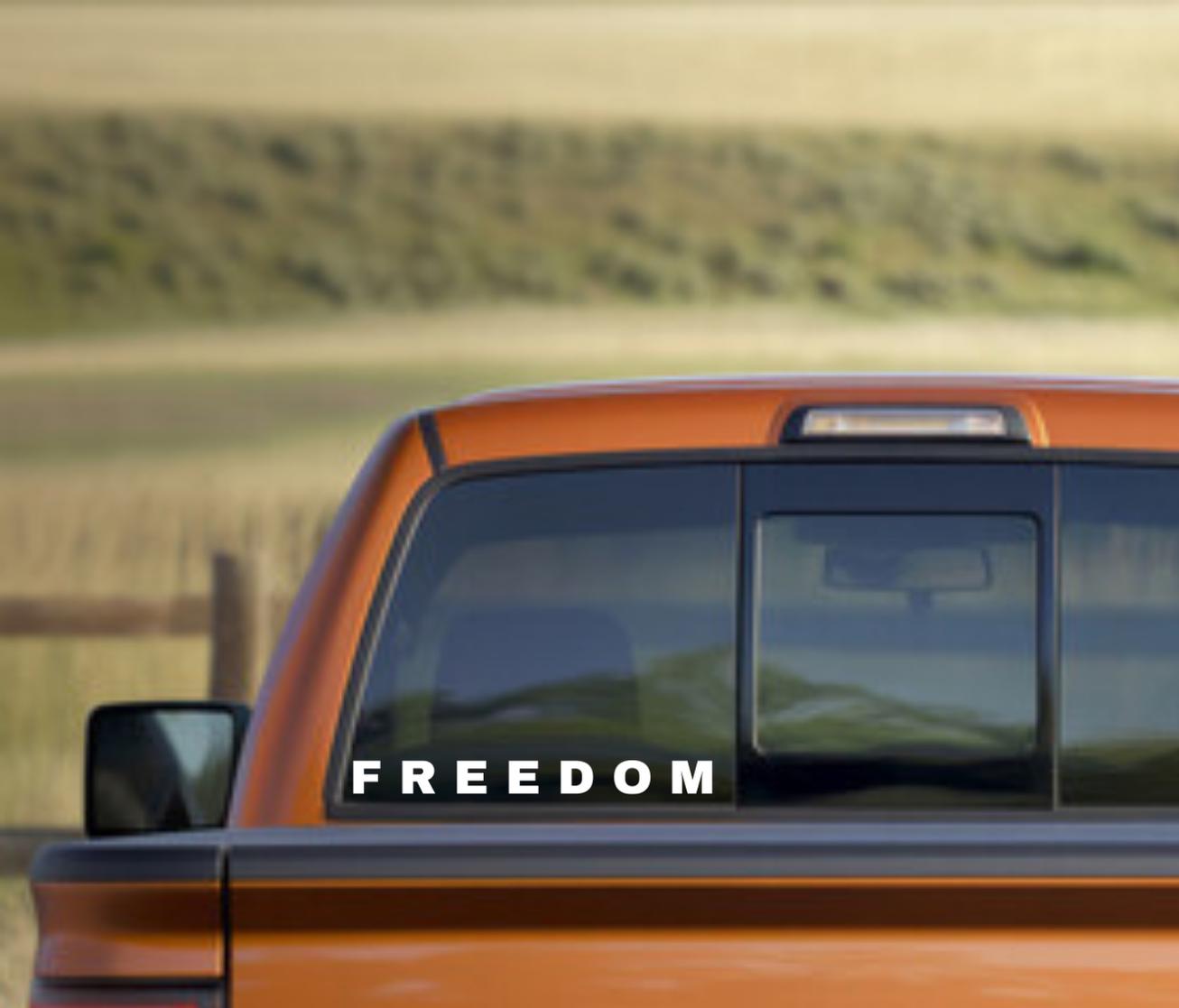 Freedom Car Decal, Charlie Kirk Car Decal, True American Hero Sticker, Patriotic Sticker for Car, Truck Window Decal, Laptop, Water Bottle