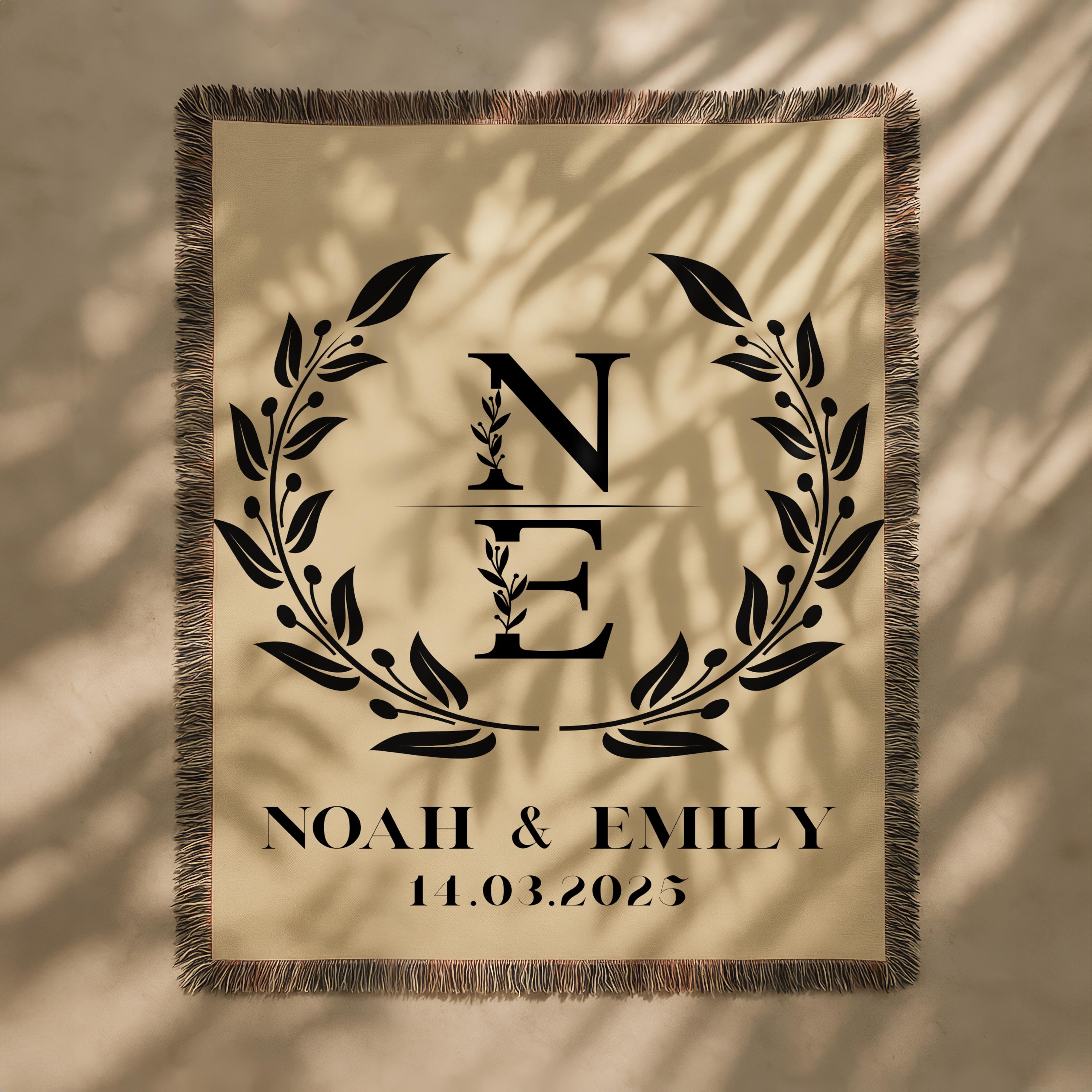 Personalized Throw Couples Blanket with Names, Bridal Shower Gift, Wedding or Valentine's Day Soft Blanket, Unique Gift for Any Occasion