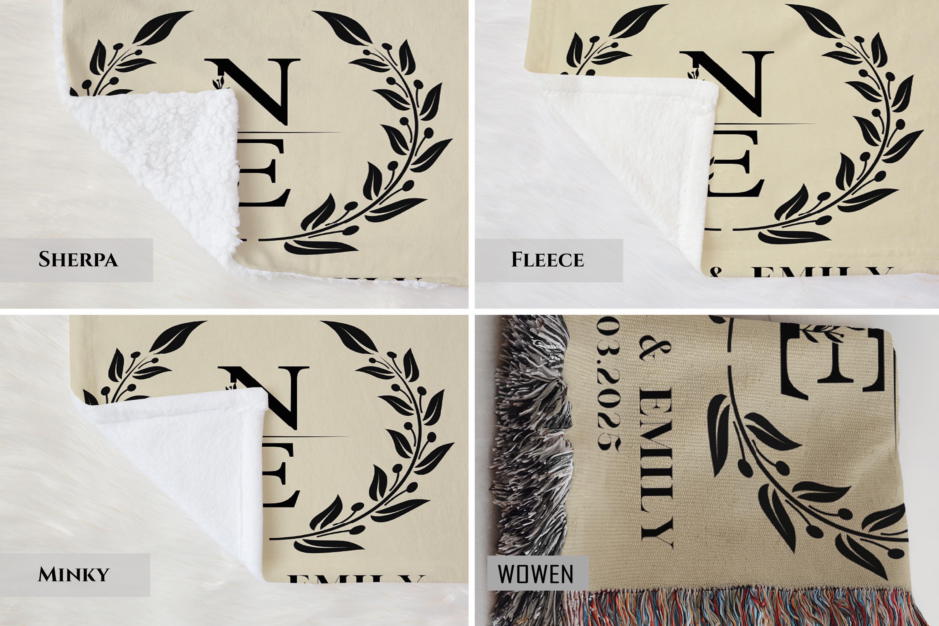 Personalized Throw Couples Blanket with Names, Bridal Shower Gift, Wedding or Valentine's Day Soft Blanket, Unique Gift for Any Occasion