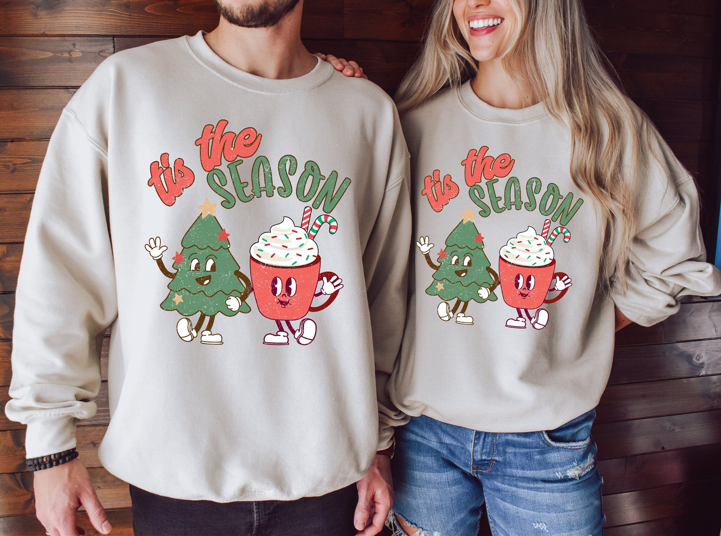 Tis The Season Sweatshirt, Christmas Tis The Season Sweatshirt, Cute Winter Sweatshirt, Retro Merry Christmas Sweatshirt, Funny Christmas