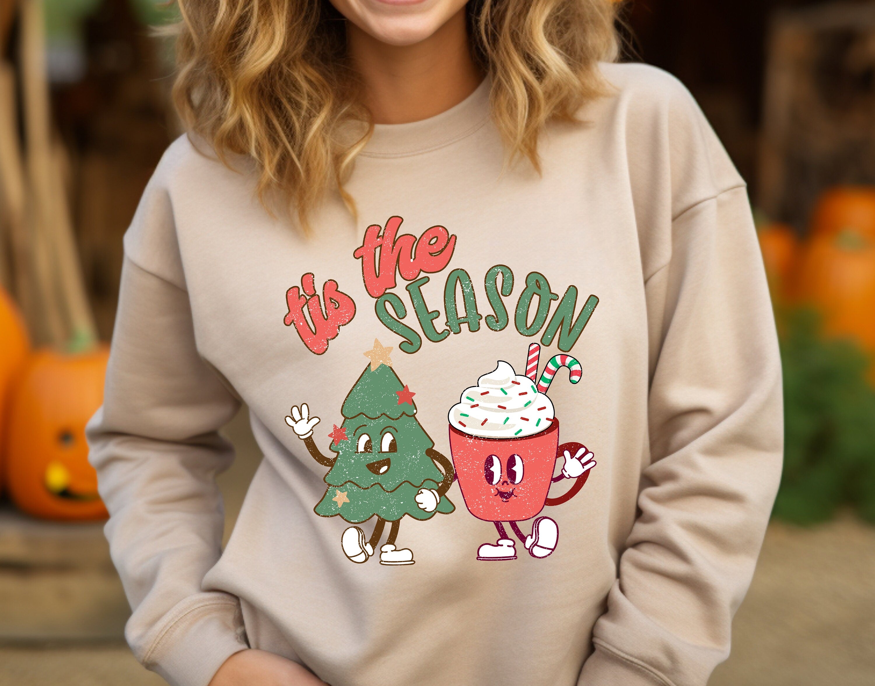 Tis The Season Sweatshirt, Christmas Tis The Season Sweatshirt, Cute Winter Sweatshirt, Retro Merry Christmas Sweatshirt, Funny Christmas
