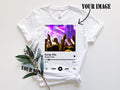 Customizable T-shirt with Song Name and Music Player Photo, Custom Concert Shirt, Concert T-Shirt, Music Festival Shirt, Trendy Shirt