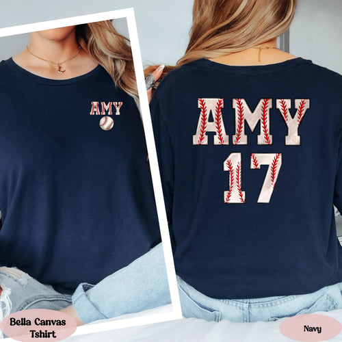 Custom Baseball Number and Name Racerback Tank Tops, Custom Baseball Mom Shirt, Custom Sports Mom Tee, Baseball Mom Gifts, Mom Life Shirt
