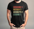 Father's Day Shirt, Husband Father Grandpa Legend, Grandfather Custom Dates, Gift For Dad, Family Love Shirt, Funny Bruh Shirt, Dad gift