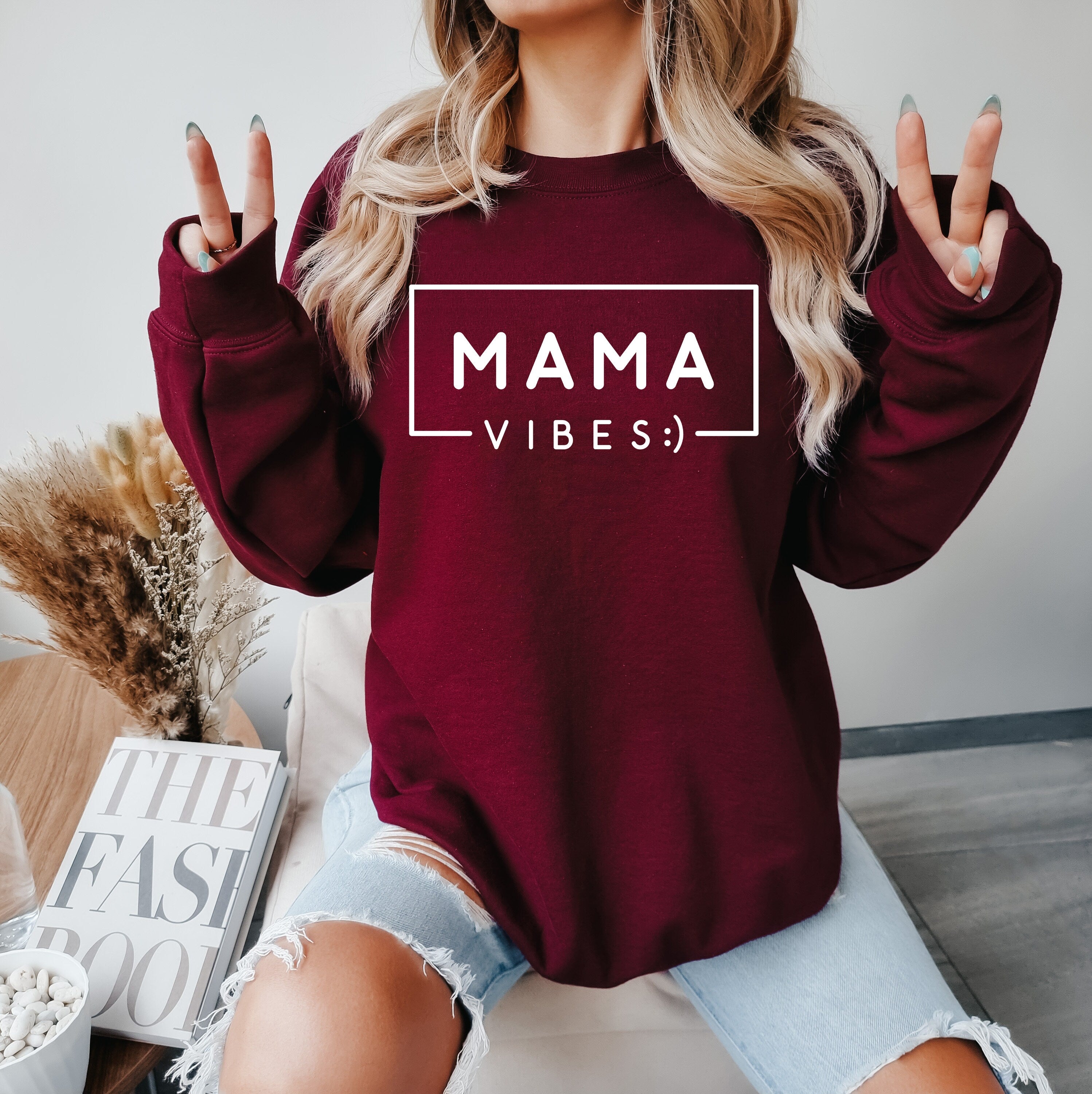 Mama Vibes Sweatshirt, Cute Mom Sweatshirt, Mother's Day Gift, Happy Mother's Day Sweatshirt, New Mom Gift, Mommy Sweatshirt, Mom Sweatshirt