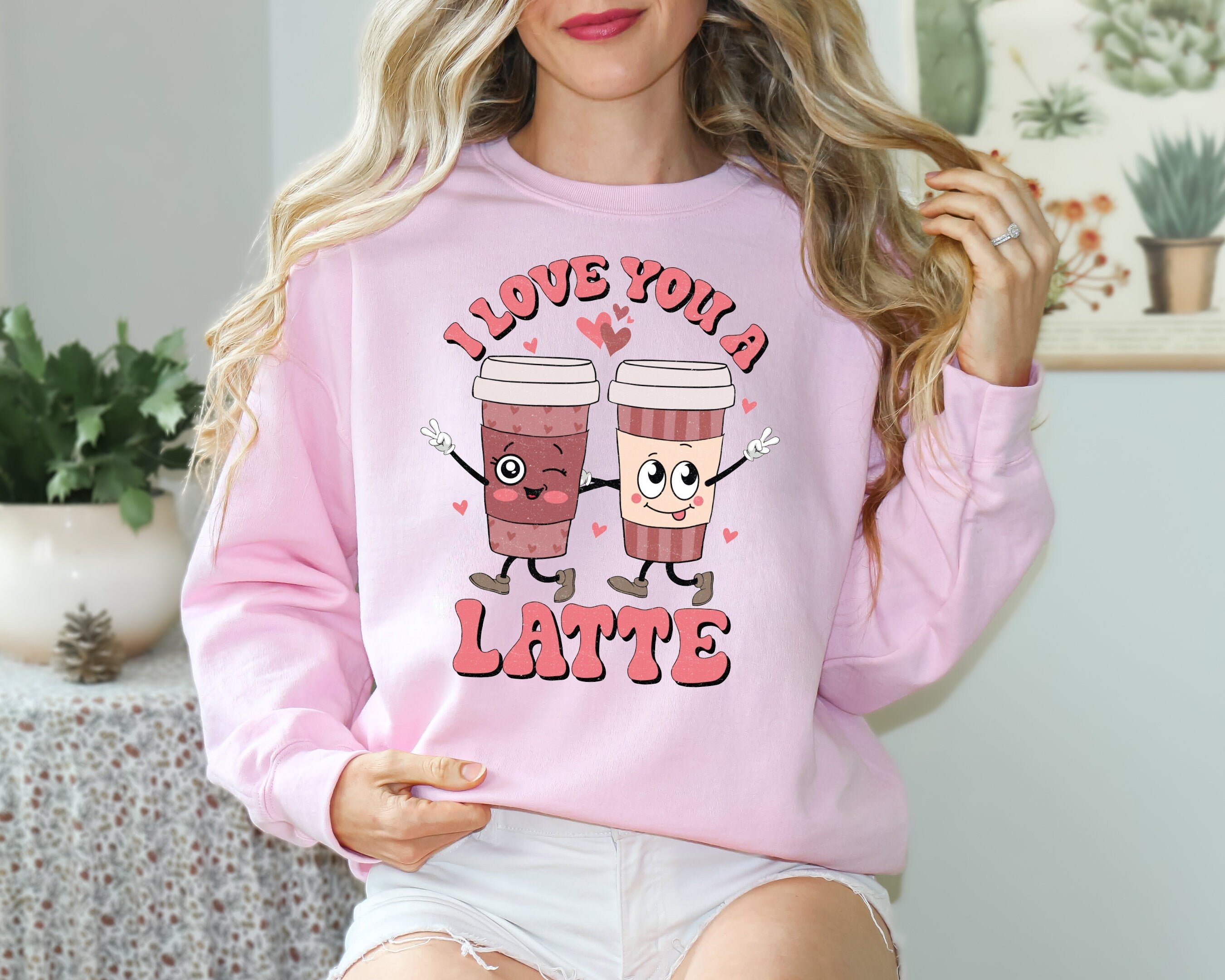 I love you a latte valentine galentine SVG, Valentines girl SVG, Galentines Sweatshirt svg, Best friends Sweatshirt, Xoxo Valentines shirt