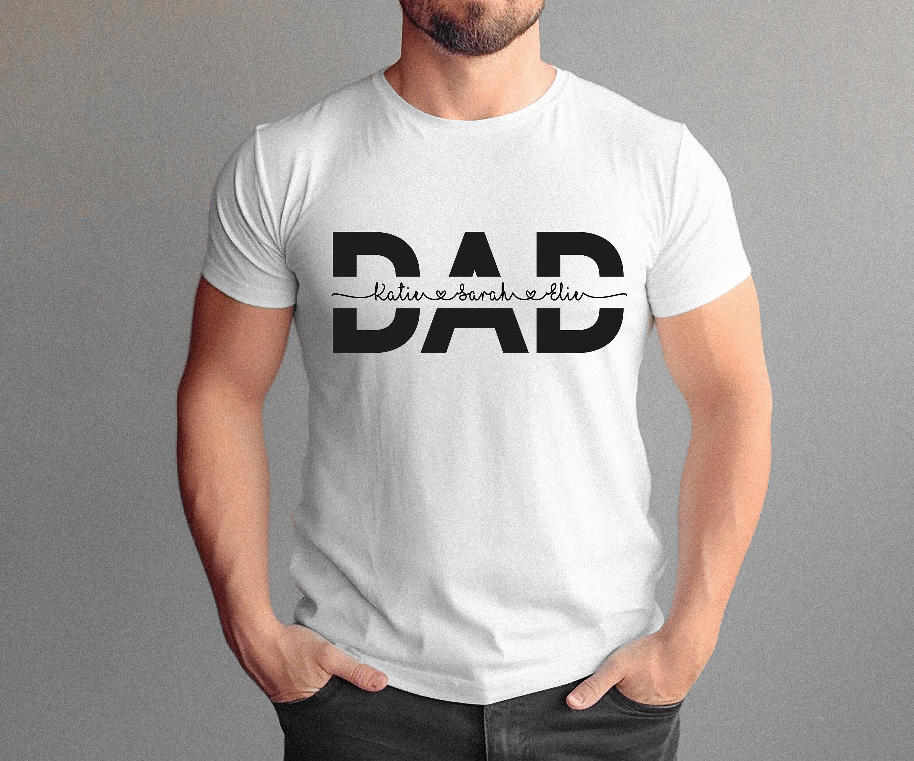 Custom Dad Shirt With Kids Names, Father's Day Gift, New Dad Gift, Personalized Dad Shirt, New Dad Reveal Shirt, Father Shirt, Gift For Dad,